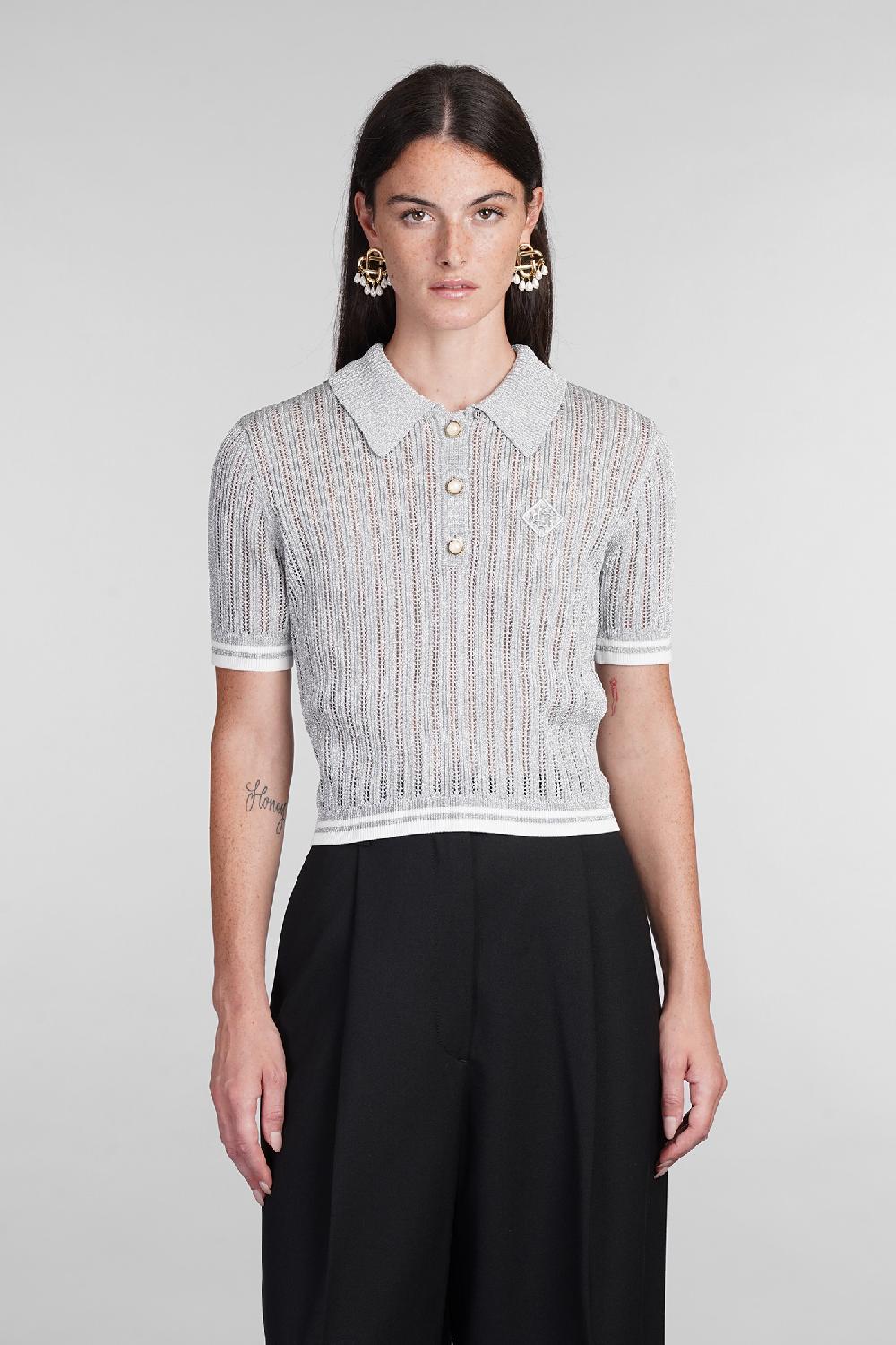 Deliberti Casablanca Polo in viscosa grigia cod. 404113 - Deliberti The Luxury Shopping