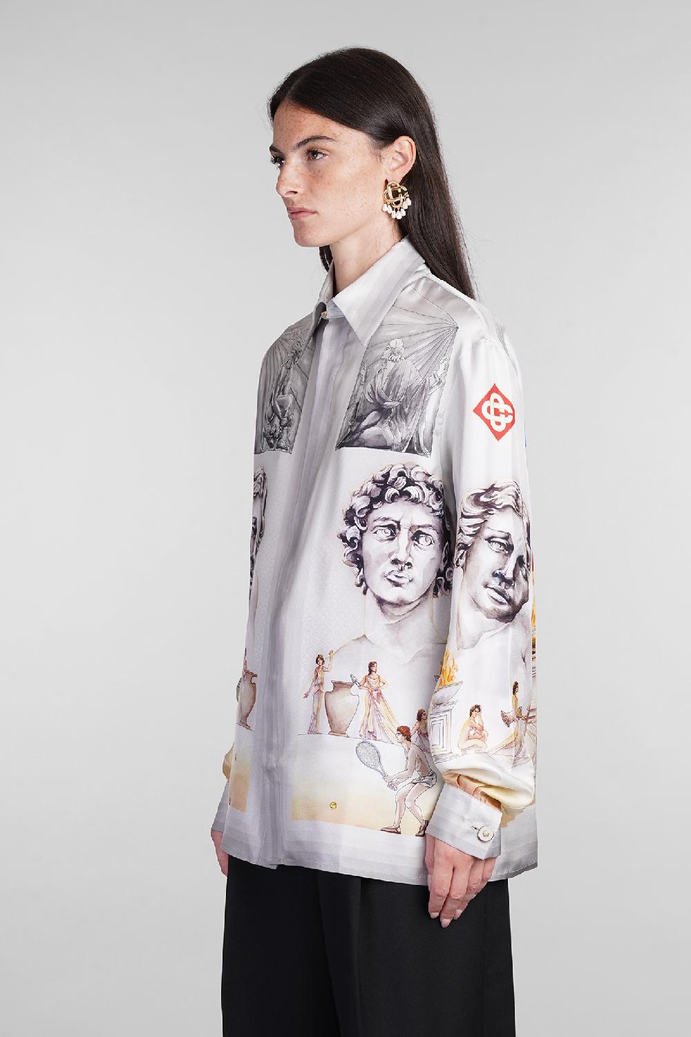 Deliberti Casablanca Camicia in seta grigia cod. 404996 - Deliberti The Luxury Shopping In Linea