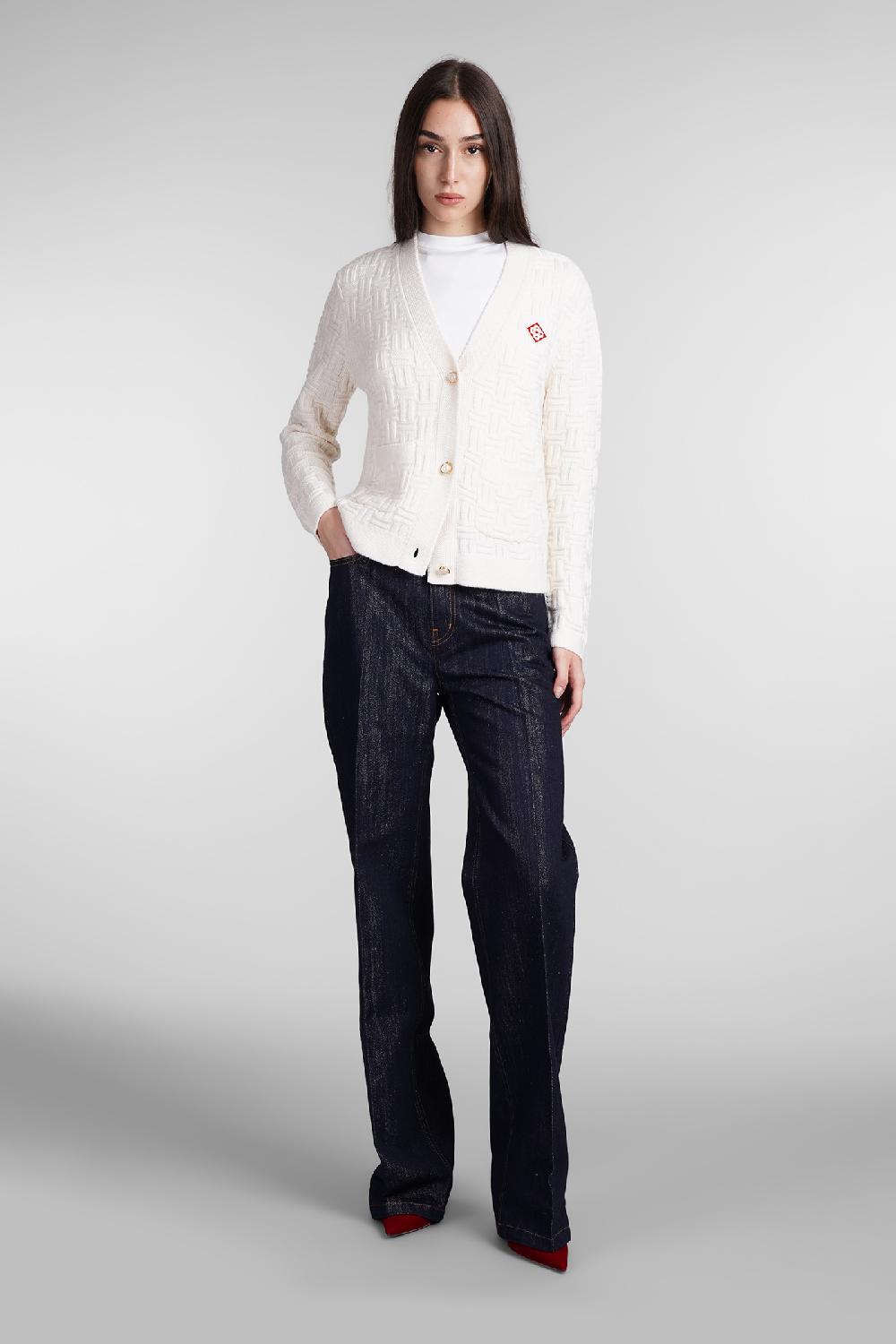 Deliberti Casablanca Cardigan in lana beige cod. 409064 - Deliberti The Luxury Shopping Pezzi Unici