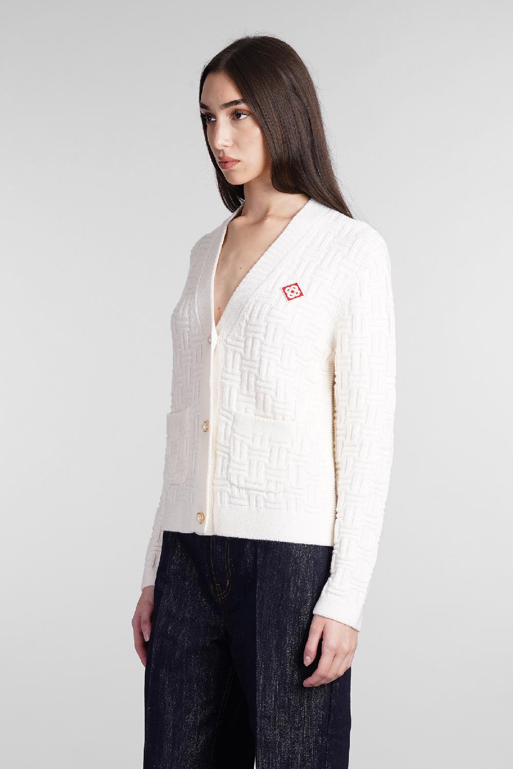 Deliberti Casablanca Cardigan in lana beige cod. 409064 - Deliberti The Luxury Shopping Pezzi Unici