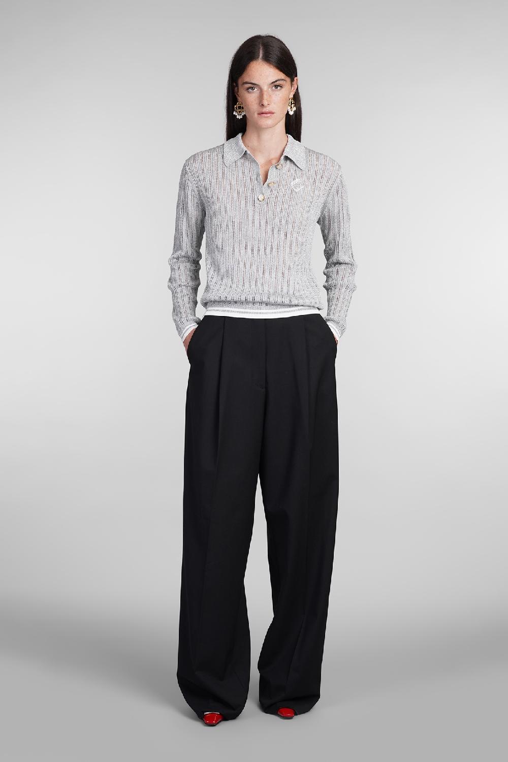 Deliberti Casablanca Polo in viscosa grigia cod. 405000 - Deliberti The Luxury Shopping Soddisfazione Garantita
