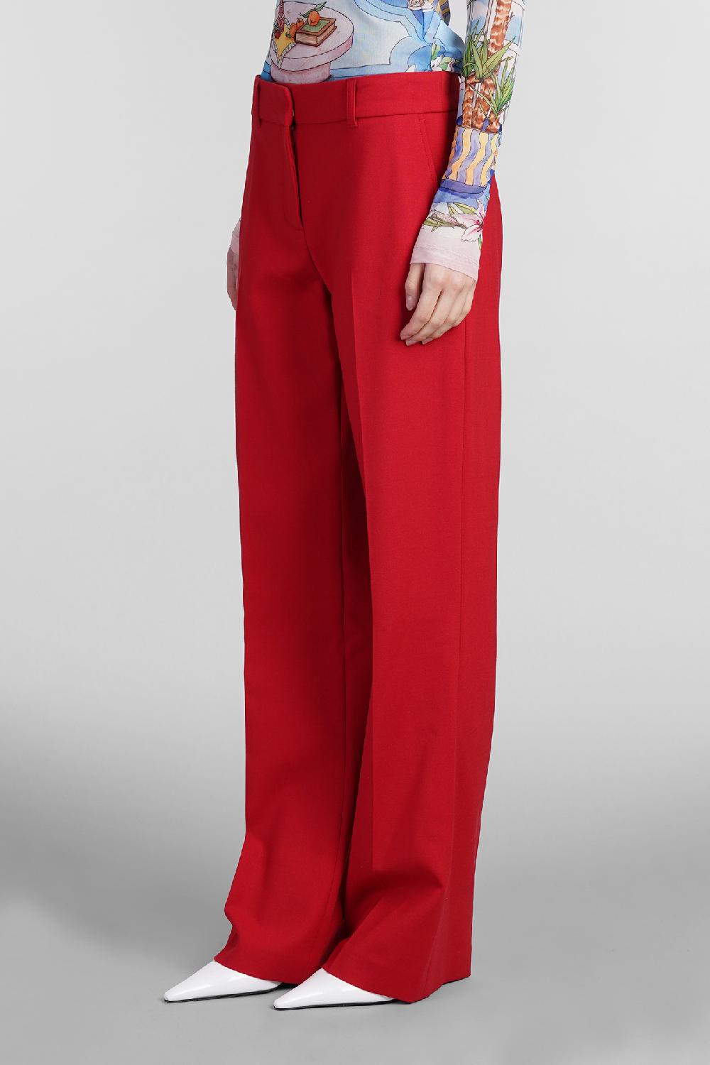 Deliberti Casablanca Pantalone in lana rossa cod. 409066 - Deliberti The Luxury Shopping Acquista Ora