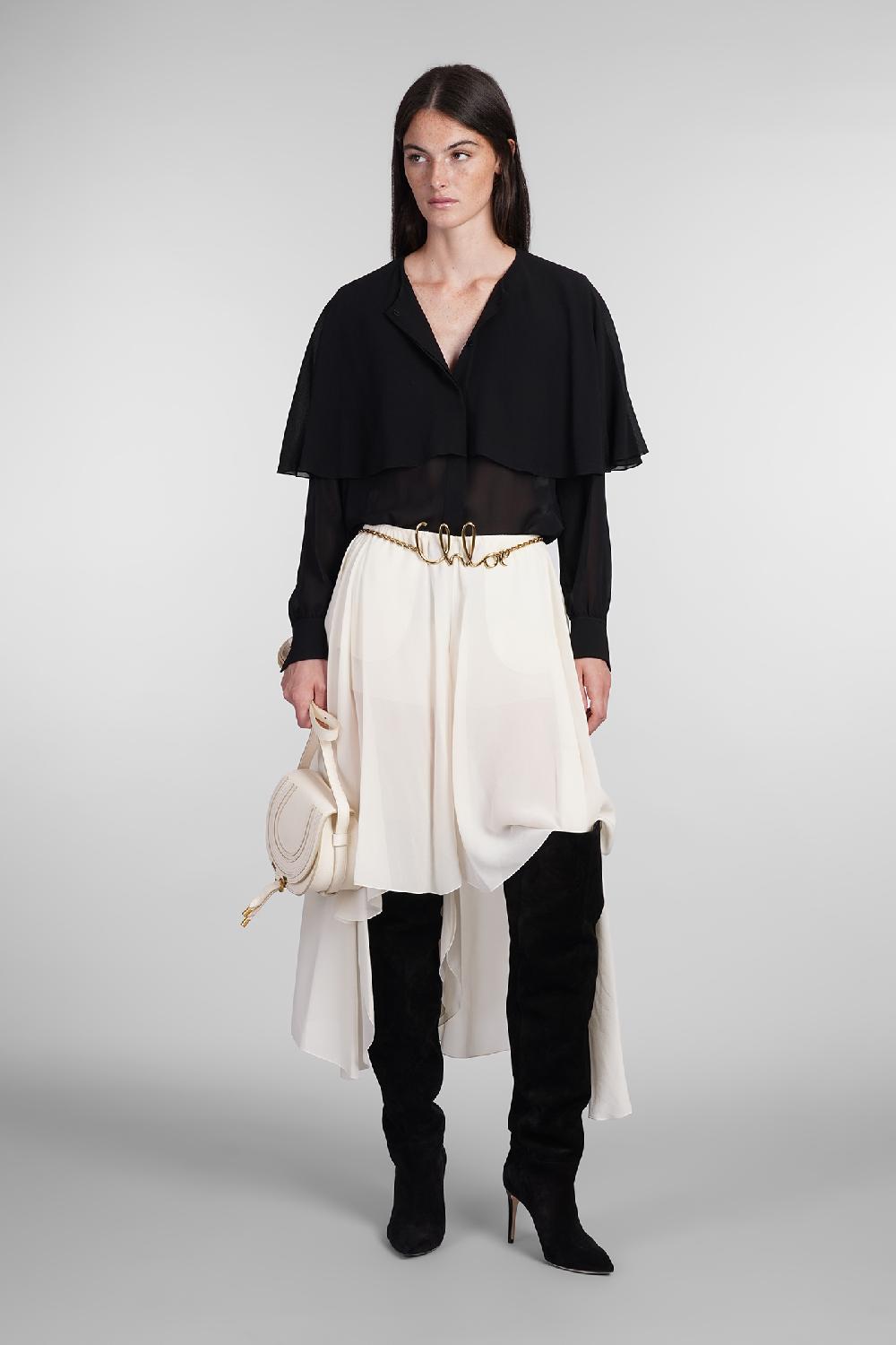 Deliberti Chloé Blusa in seta nera cod. 404203 - Deliberti The Luxury Shopping Sconto