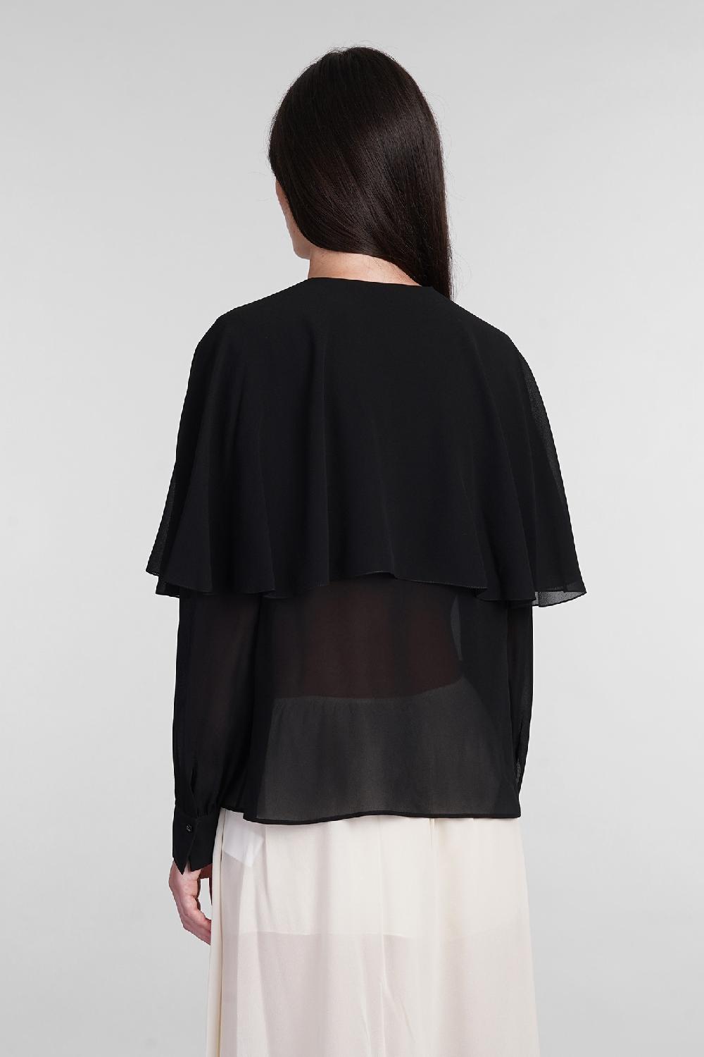 Deliberti Chloé Blusa in seta nera cod. 404203 - Deliberti The Luxury Shopping Sconto