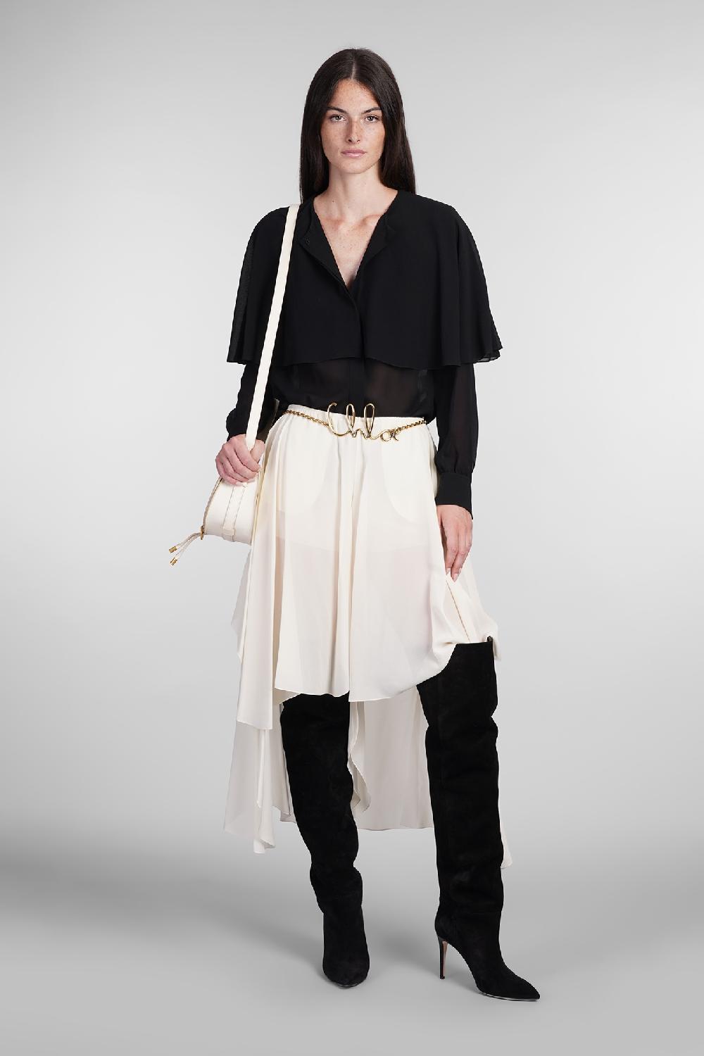 Deliberti Chloé Shorts in seta beige cod. 404205 - Deliberti The Luxury Shopping Economico