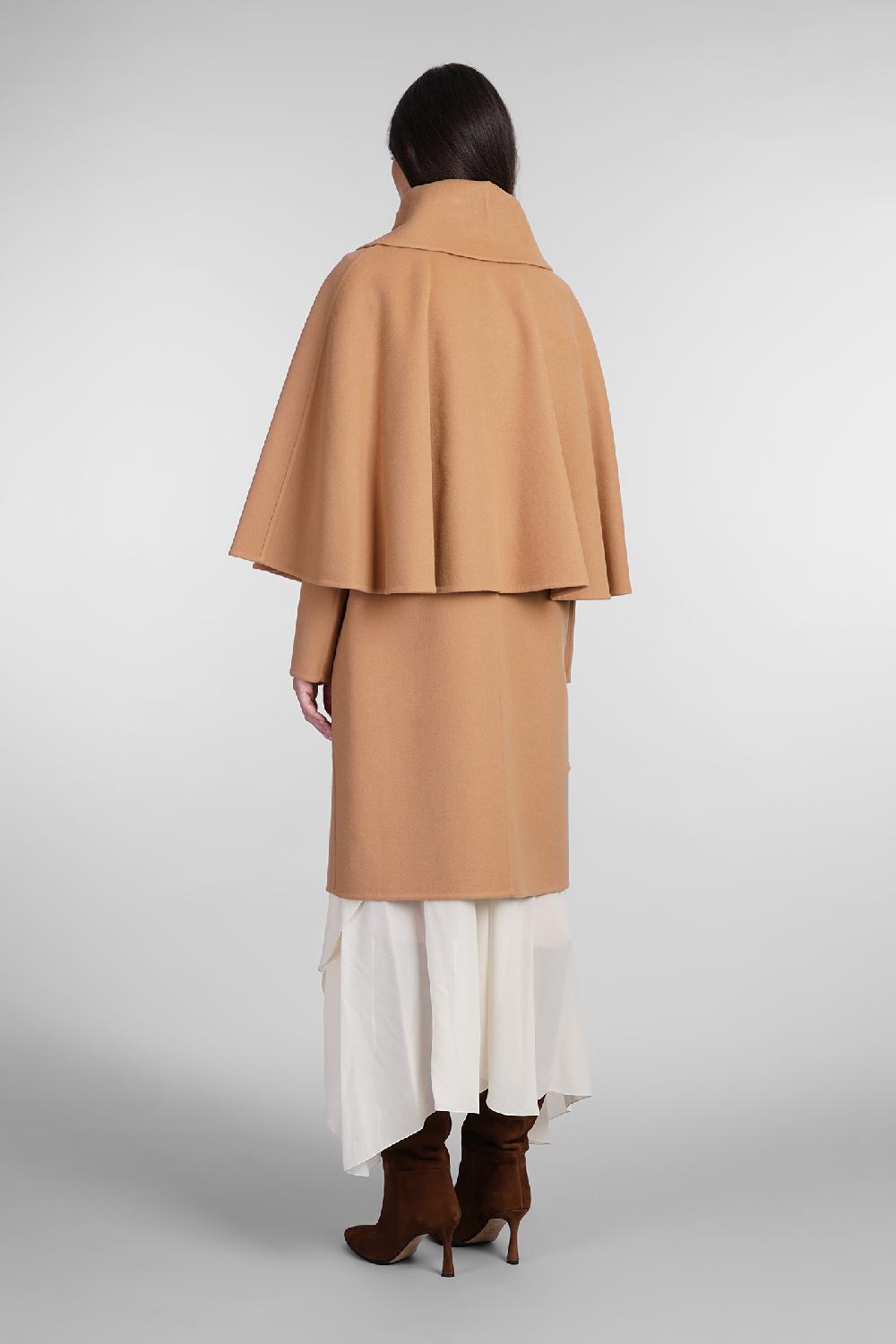 Deliberti Chloé Cappotto in lana e cashmere cammello cod. 404207 - Deliberti The Luxury Shopping Outlet