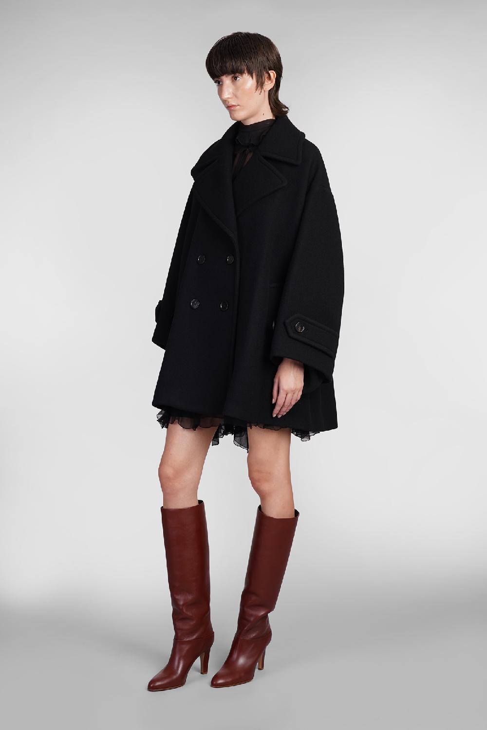 Deliberti Chloé Cappotto in lana nera cod. 406242 - Deliberti The Luxury Shopping Offerte