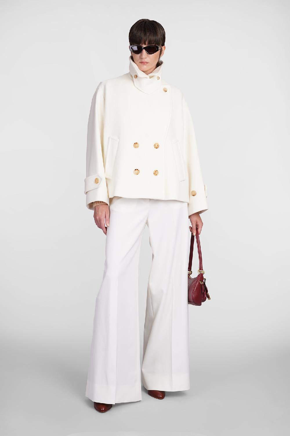 Deliberti Chloé Cappotto in lana beige cod. 406243 - Deliberti The Luxury Shopping Vendita Calda