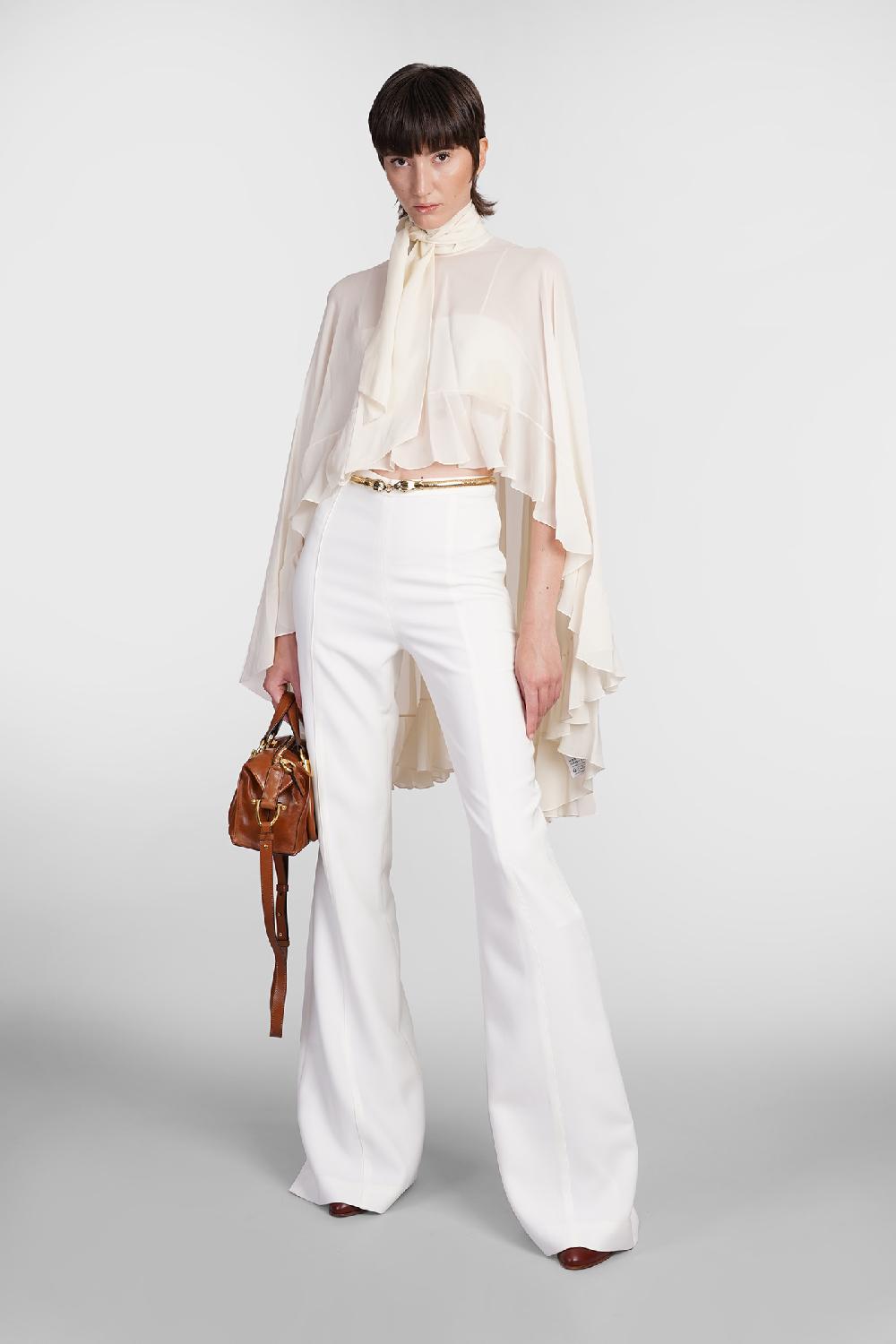 Deliberti Chloé Blusa in seta beige cod. 406244 - Deliberti The Luxury Shopping Vendita Economica