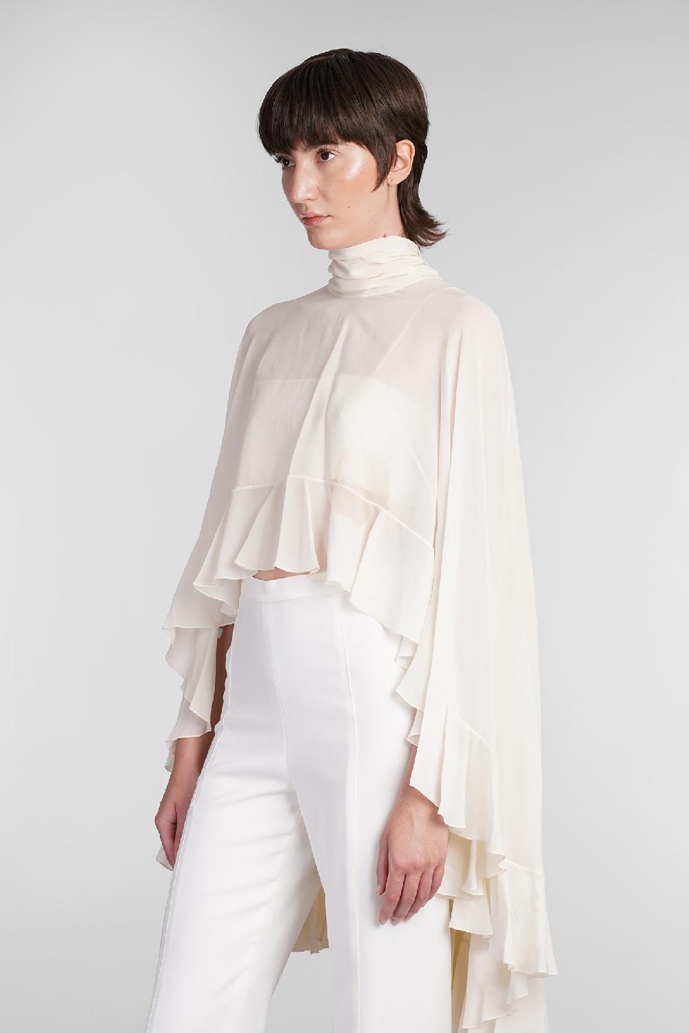Deliberti Chloé Blusa in seta beige cod. 406244 - Deliberti The Luxury Shopping Vendita Economica