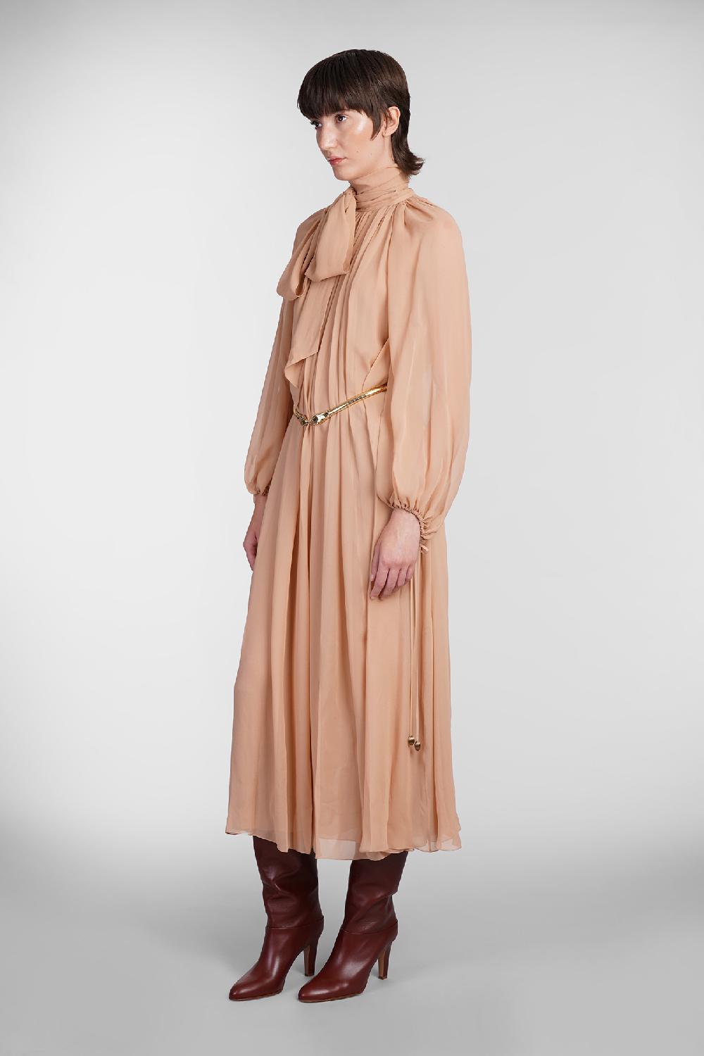 Deliberti Chloé Abito in seta rosa cod. 406245 - Deliberti The Luxury Shopping Saldi Di Fabbrica