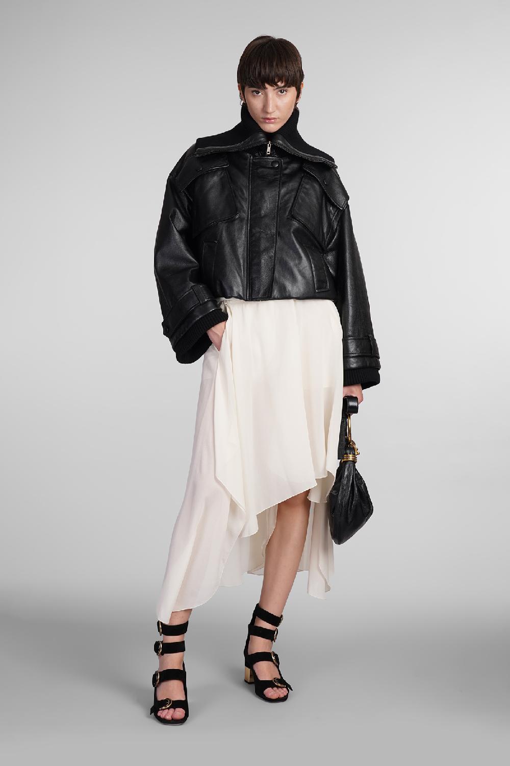 Deliberti Chloé Giacca in pelle in pelle nera cod. 404212 - Deliberti The Luxury Shopping I Più Venduti