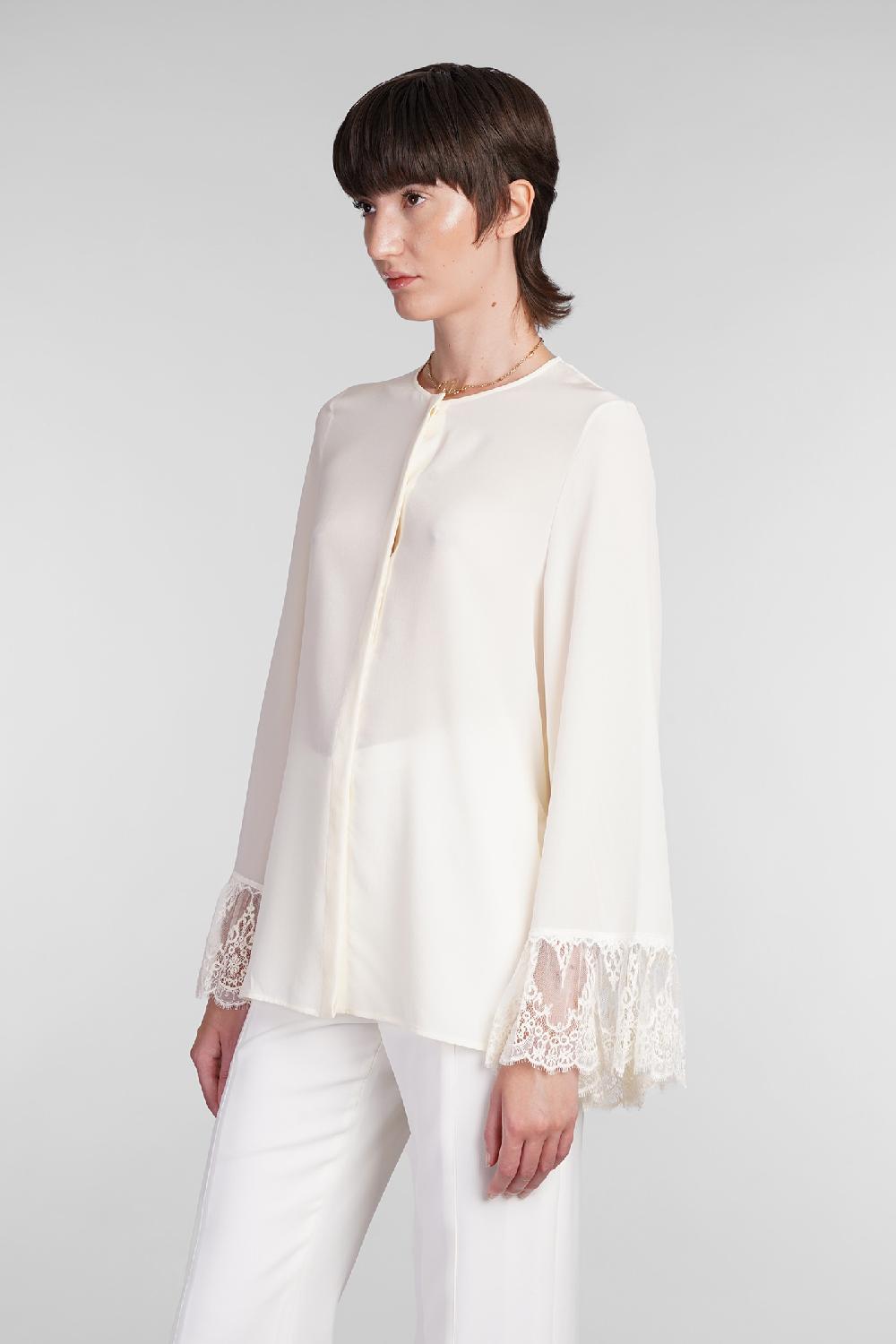 Deliberti Chloé Blusa in seta beige cod. 406246 - Deliberti The Luxury Shopping Vendite Flash