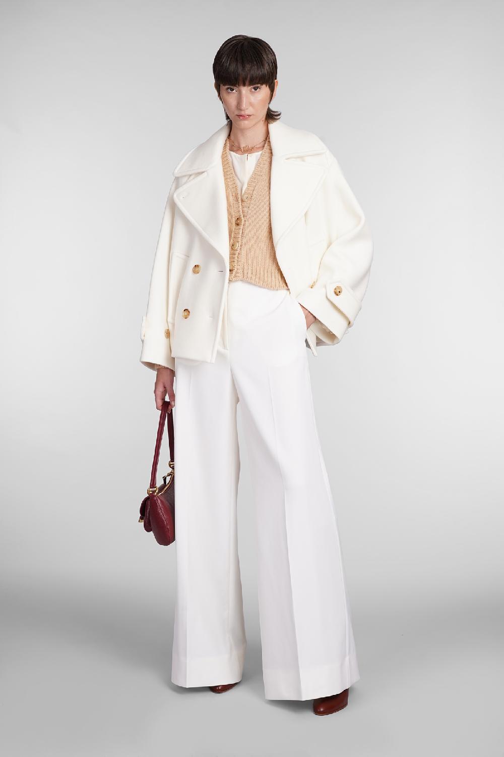 Deliberti Chloé Cardigan in lana cipria cod. 406258 - Deliberti The Luxury Shopping In Saldo