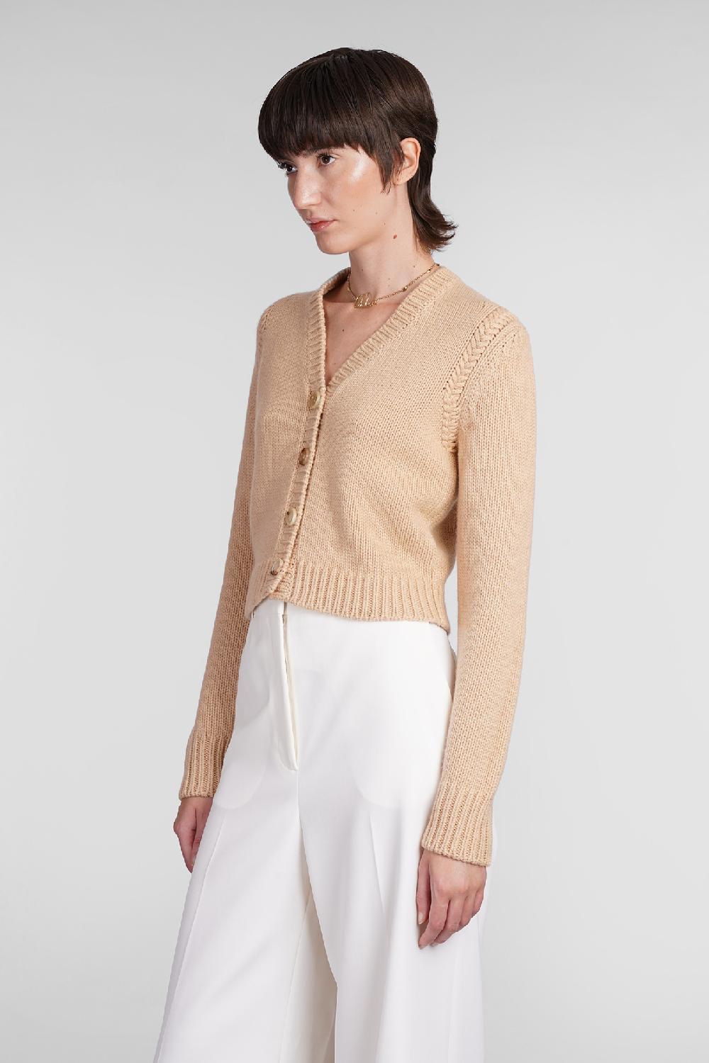 Deliberti Chloé Cardigan in lana cipria cod. 406258 - Deliberti The Luxury Shopping In Saldo