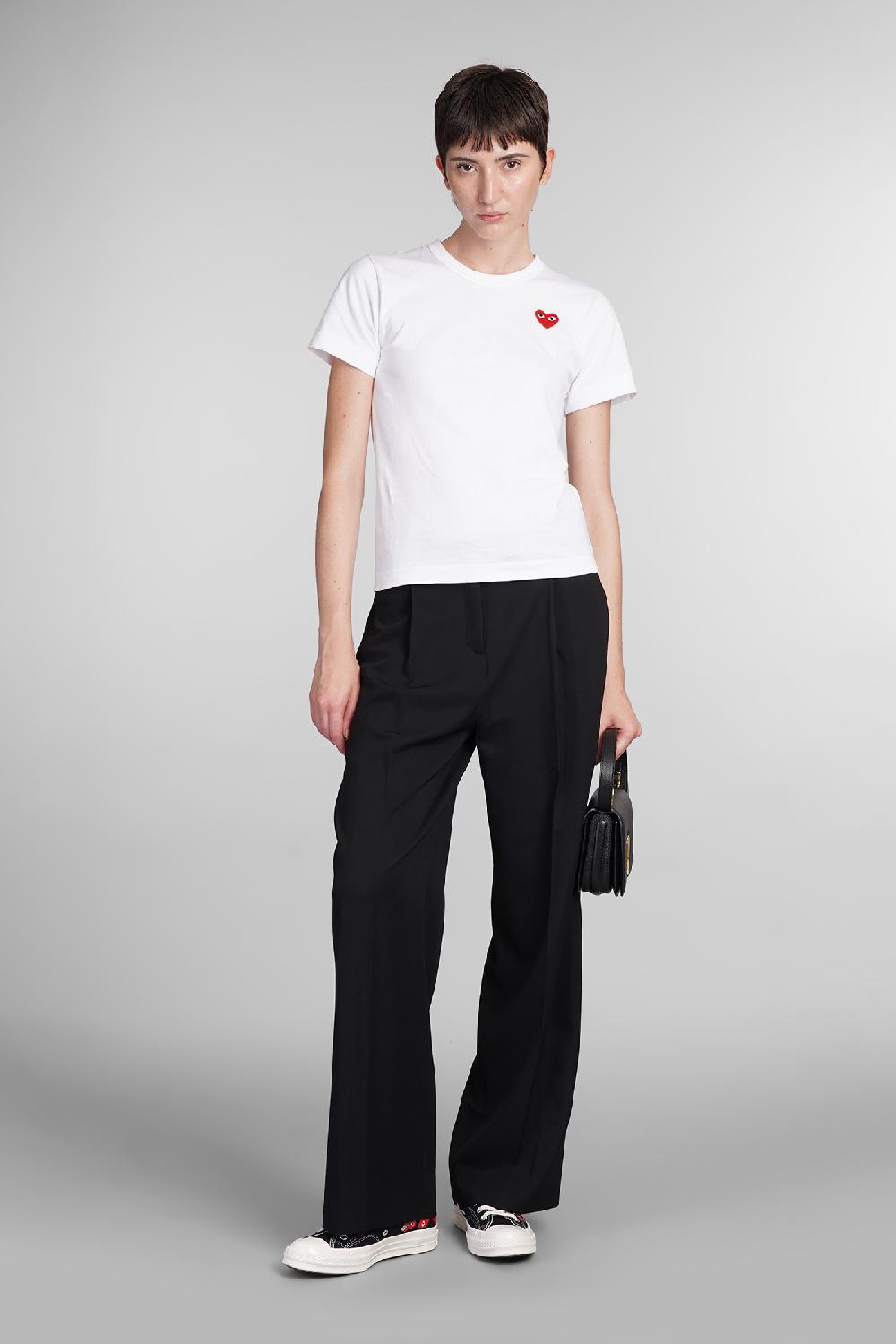 Deliberti Comme des Garcons Play T-shirt in cotone bianco cod. 407060 - Deliberti The Luxury Shopping Nuova