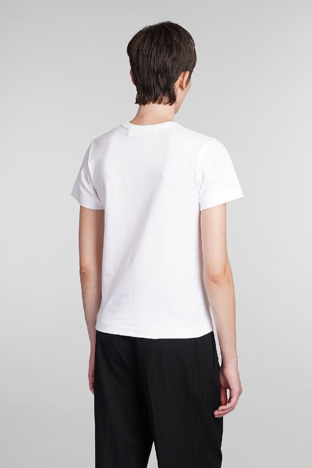 Deliberti Comme des Garcons Play T-shirt in cotone bianco cod. 407060 - Deliberti The Luxury Shopping Nuova