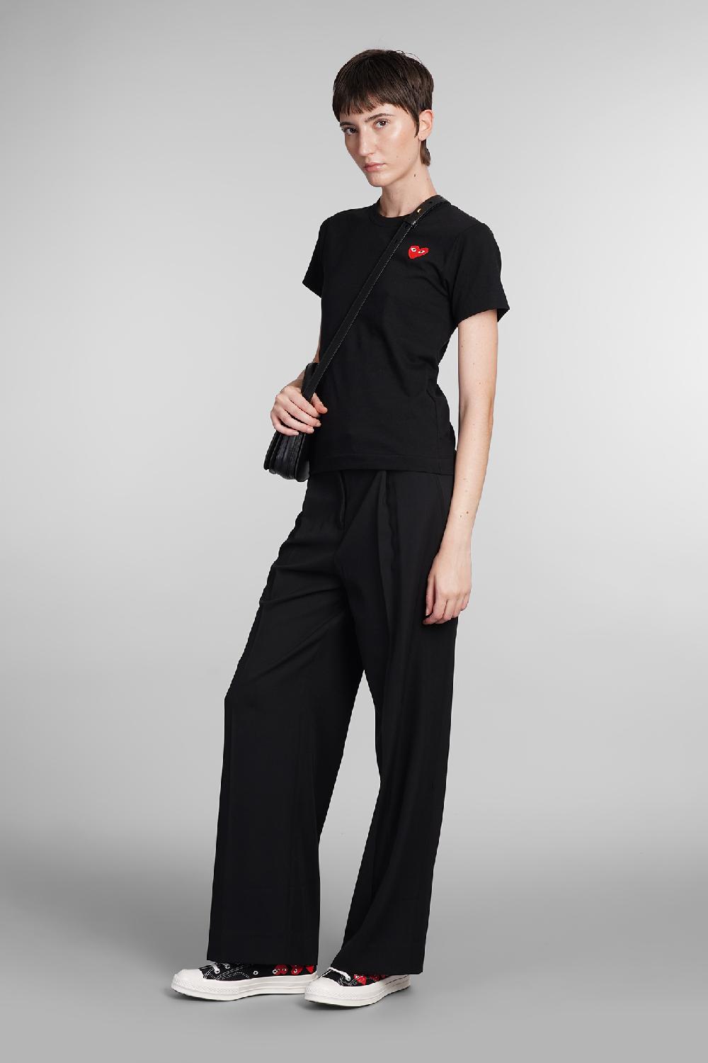Deliberti Comme des Garcons Play T-shirt in cotone nero cod. 407061 - Deliberti The Luxury Shopping Moda