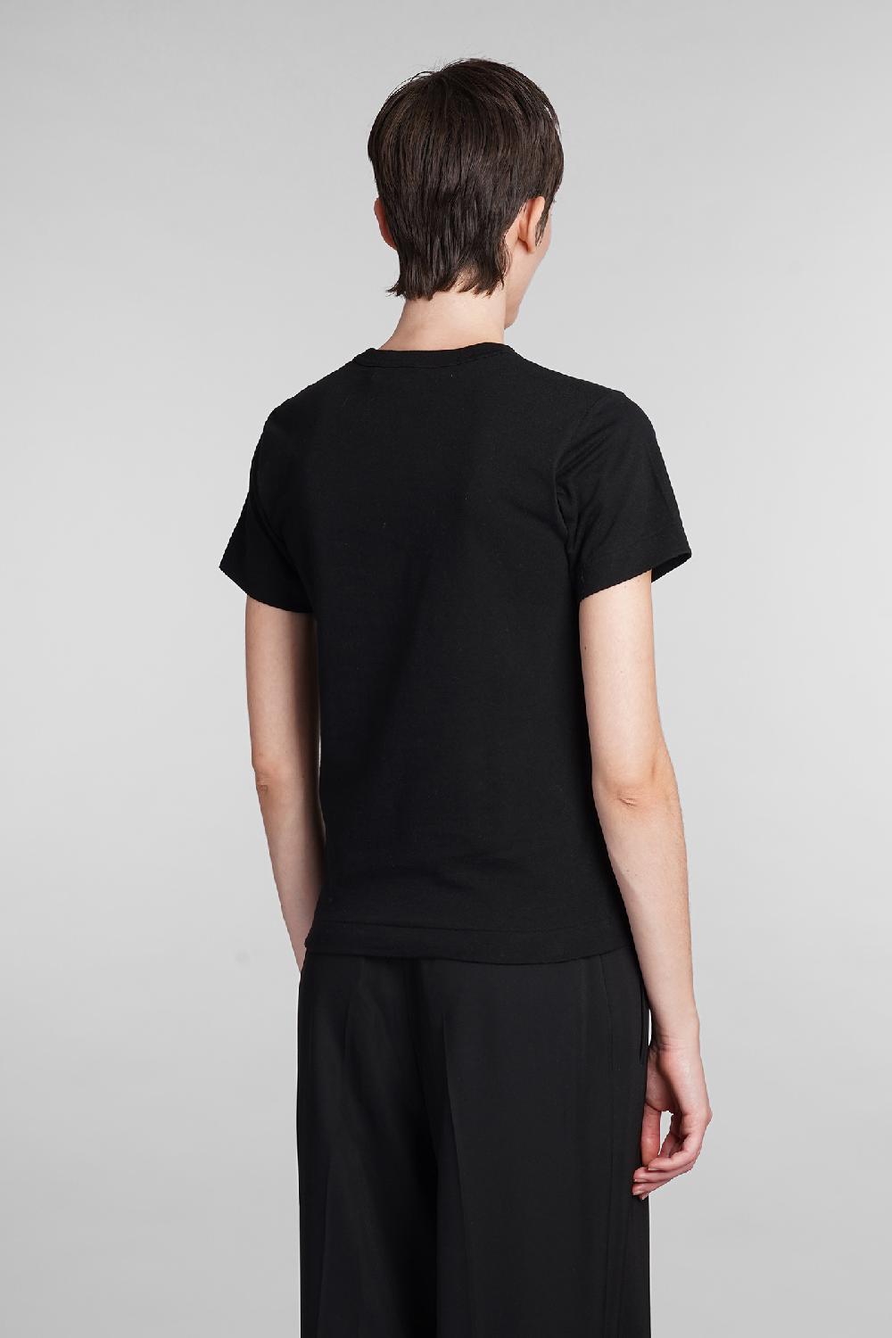 Deliberti Comme des Garcons Play T-shirt in cotone nero cod. 407061 - Deliberti The Luxury Shopping Moda