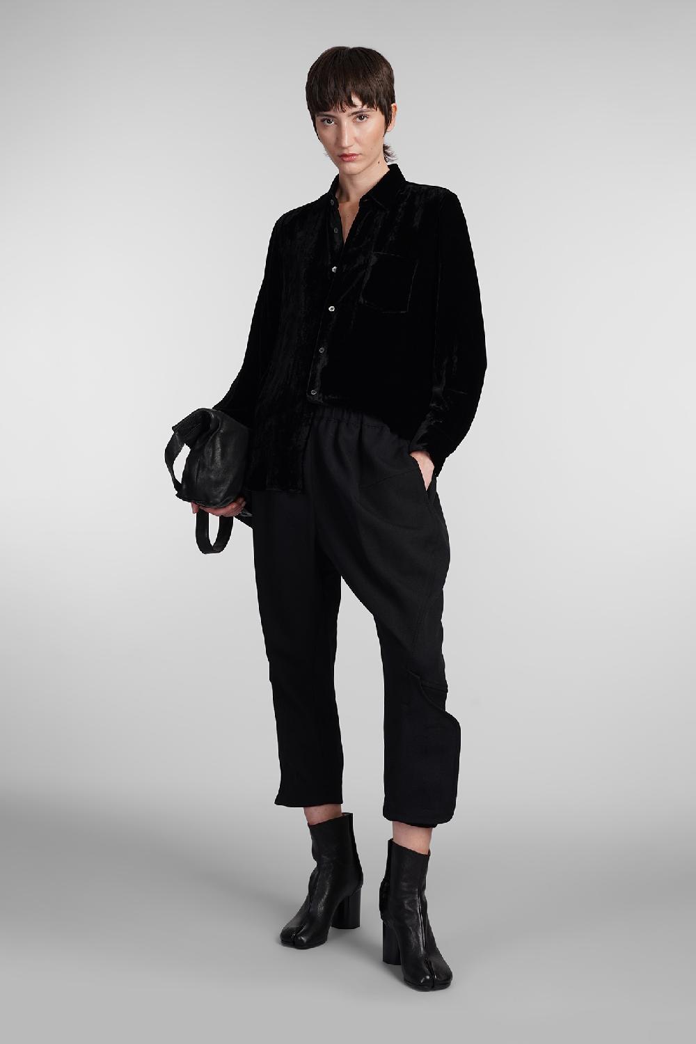 Deliberti Comme des Garcons Camicia in rayon nero cod. 407126 - Deliberti The Luxury Shopping Italy