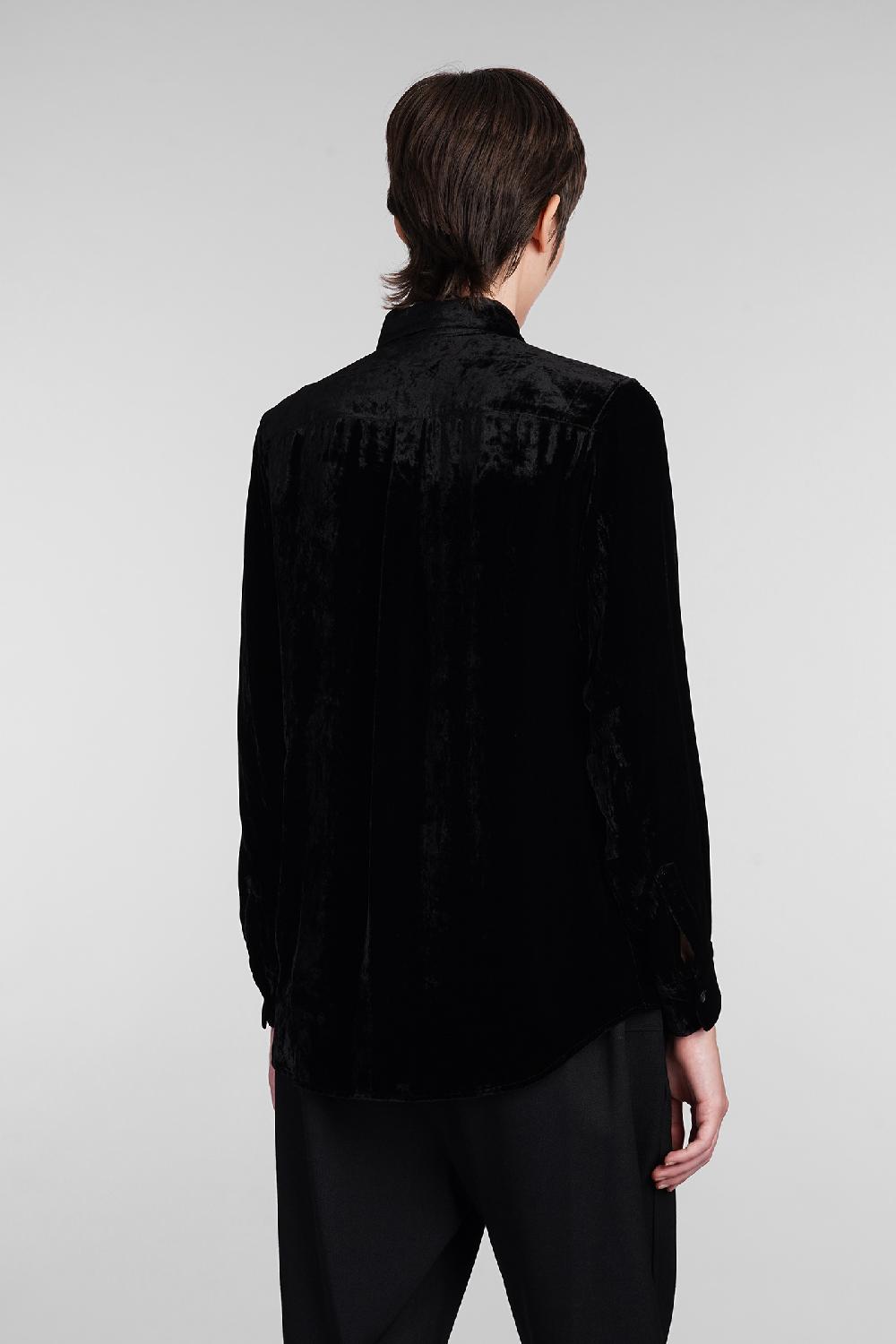 Deliberti Comme des Garcons Camicia in rayon nero cod. 407126 - Deliberti The Luxury Shopping Italy