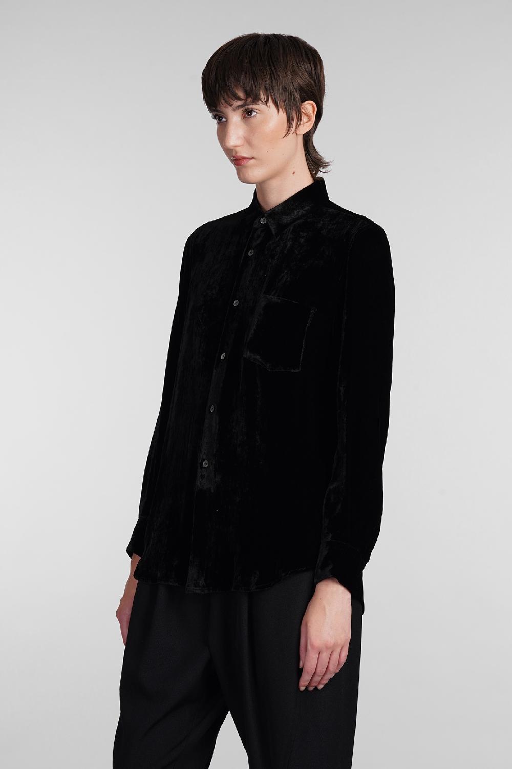 Deliberti Comme des Garcons Camicia in rayon nero cod. 407126 - Deliberti The Luxury Shopping Italy