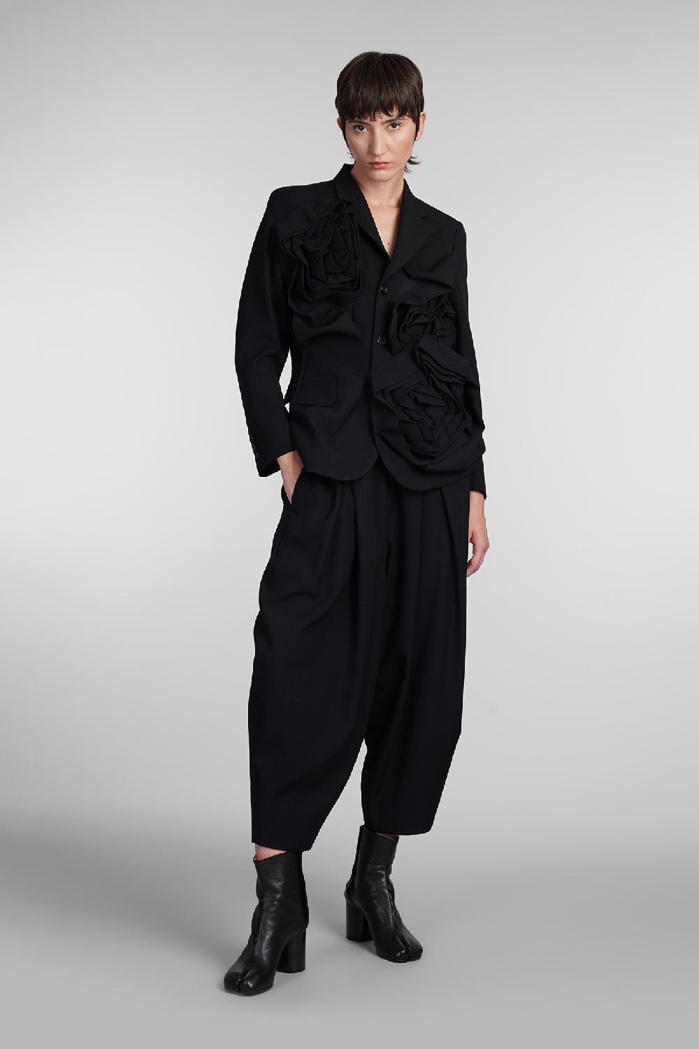 Deliberti Comme des Garcons Blazer in lana nera cod. 407127 - Deliberti The Luxury Shopping Italia