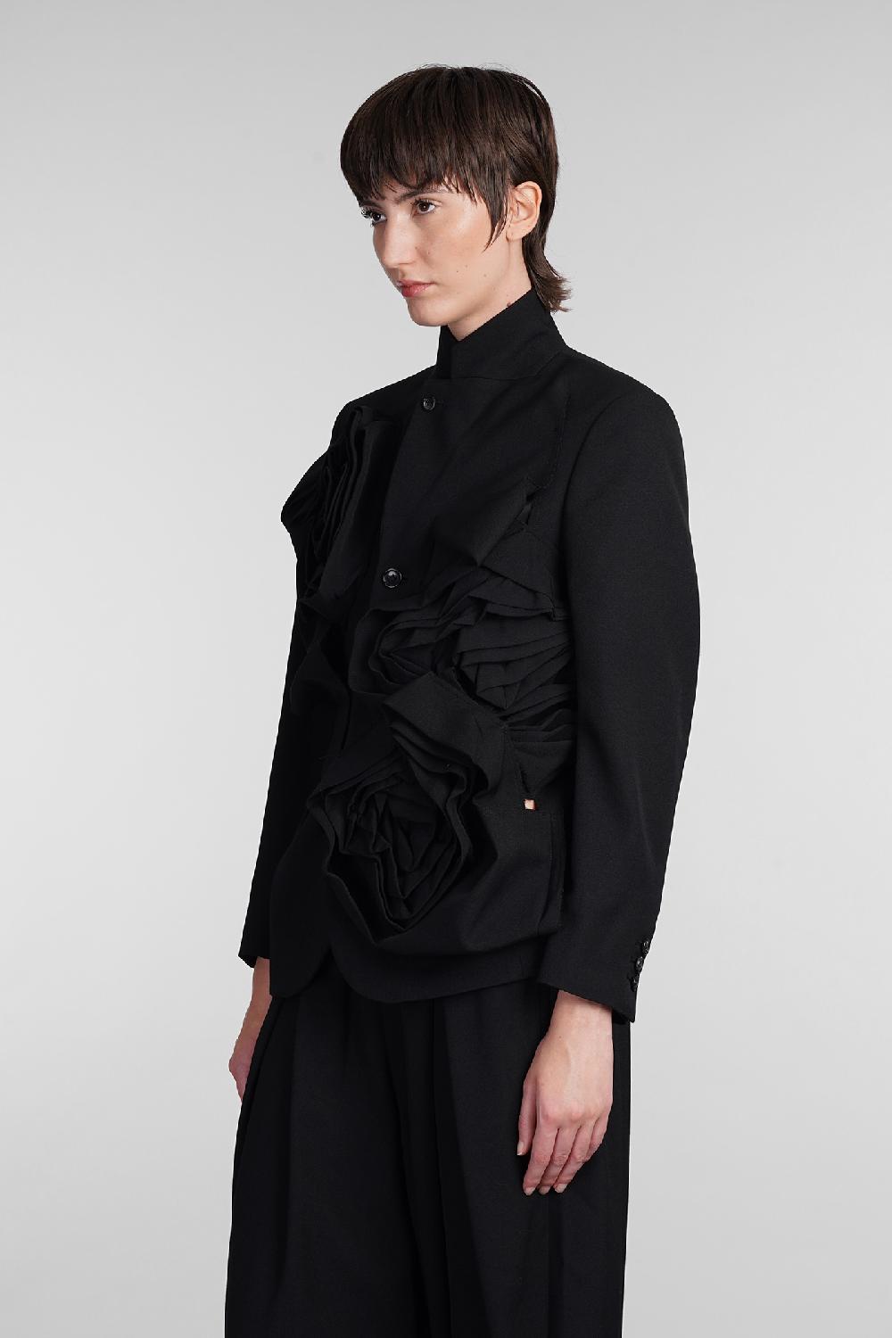 Deliberti Comme des Garcons Blazer in lana nera cod. 407127 - Deliberti The Luxury Shopping Italia