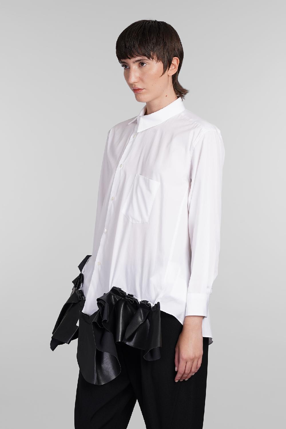 Deliberti Comme des Garcons Camicia in cotone bianco cod. 406921 - Deliberti The Luxury Shopping Nuovo