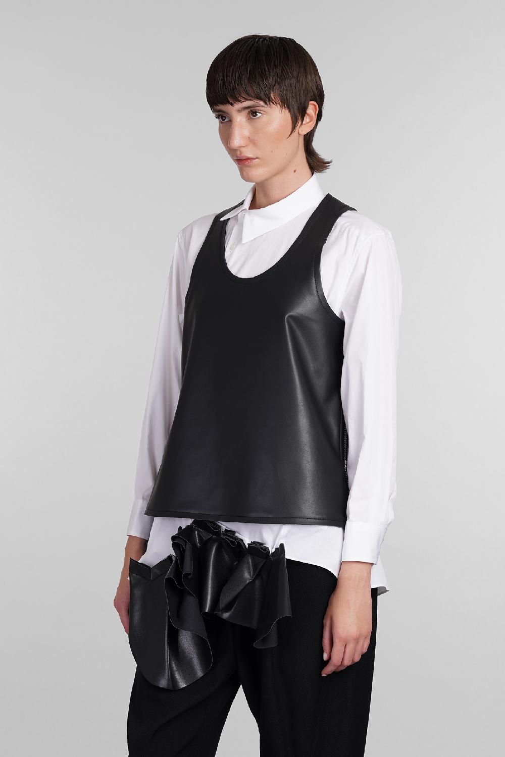 Deliberti Comme des Garcons Topwear in poliuretano nero cod. 406922 - Deliberti The Luxury Shopping Qualità
