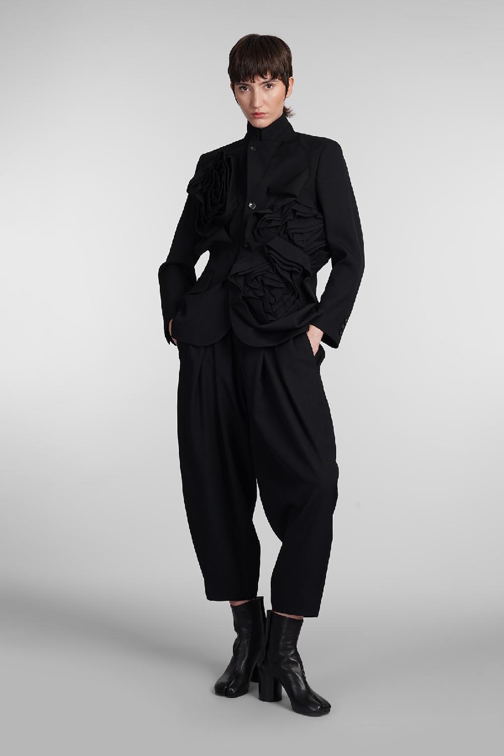 Deliberti Comme des Garcons Pantalone in lana nera cod. 406925 - Deliberti The Luxury Shopping Spedizione Gratuita