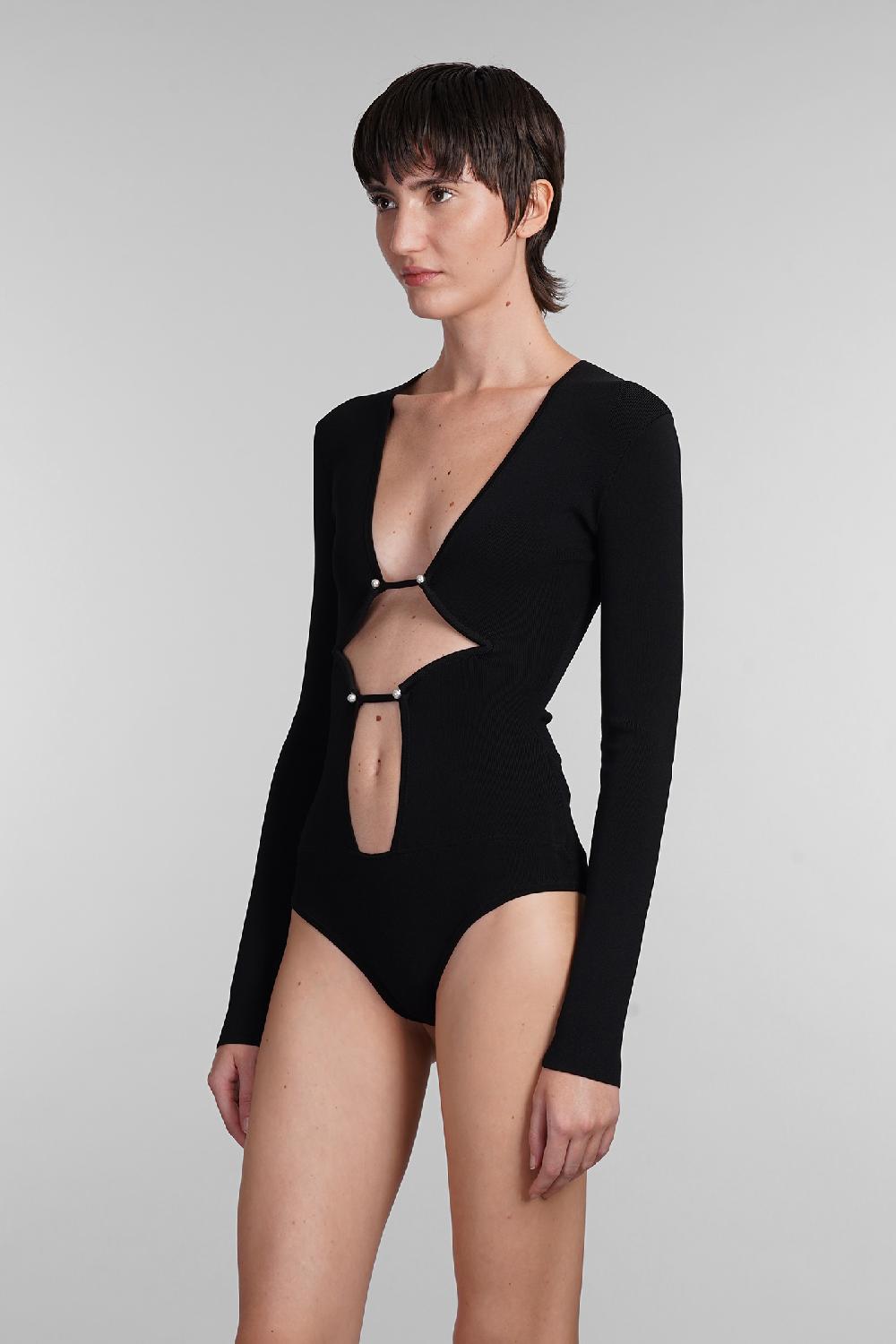 Deliberti Christopher Esber Body in viscosa nera cod. 407679 - Deliberti The Luxury Shopping Promozione Limitata