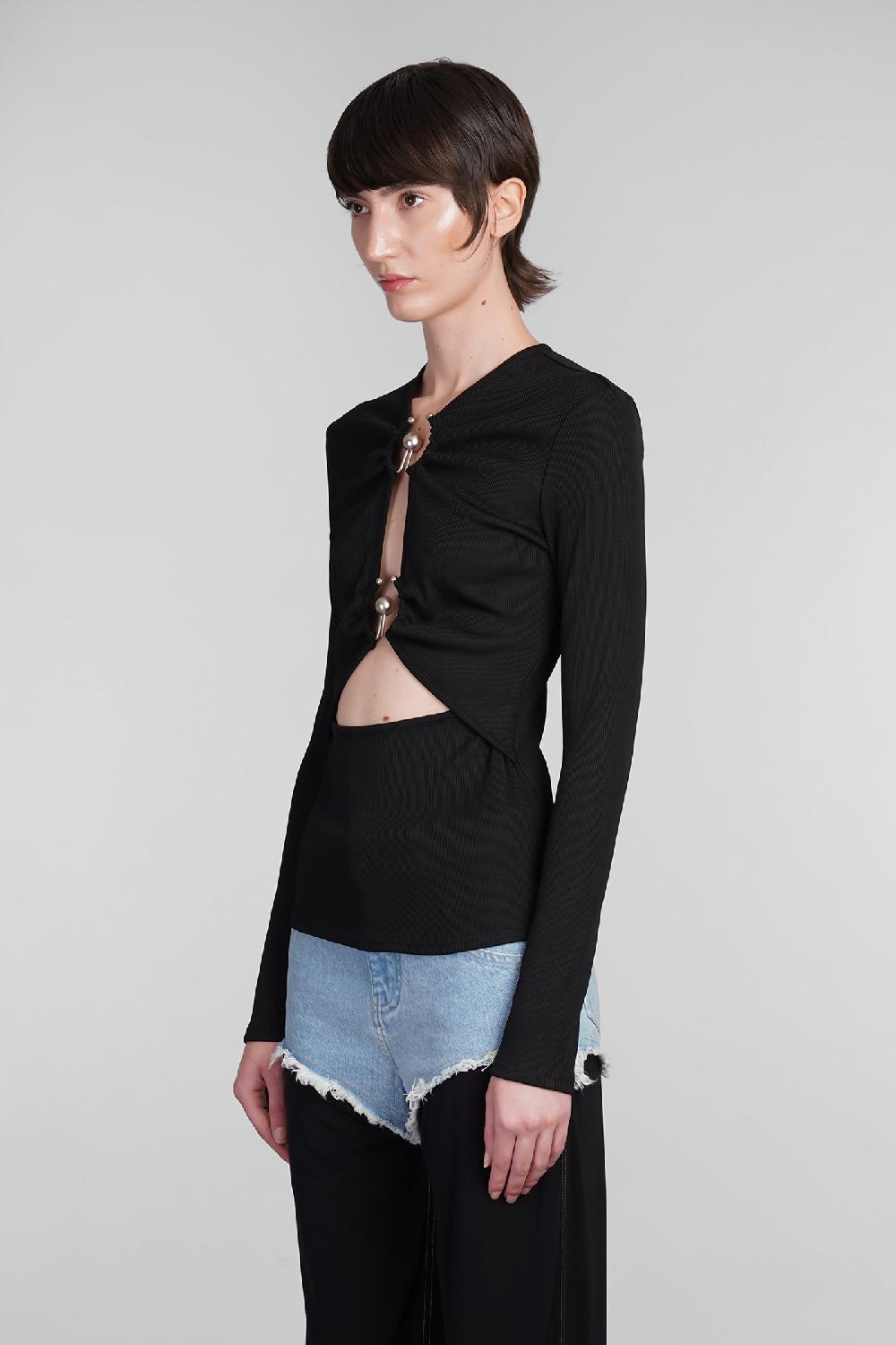 Deliberti Christopher Esber Topwear in poliestere nero cod. 402360 - Deliberti The Luxury Shopping Economico