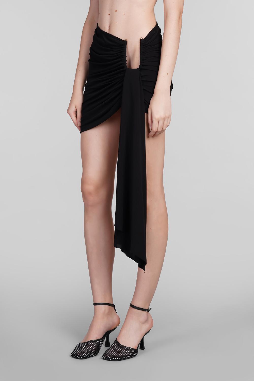 Deliberti Christopher Esber Gonna in viscosa nera cod. 402362 - Deliberti The Luxury Shopping Outlet