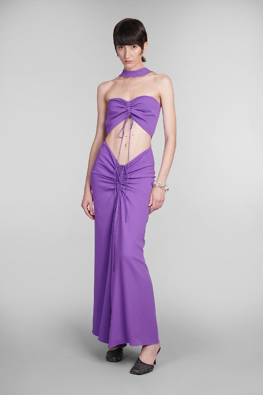 Deliberti Christopher Esber Abito in viscosa viola cod. 402368 - Deliberti The Luxury Shopping Italy