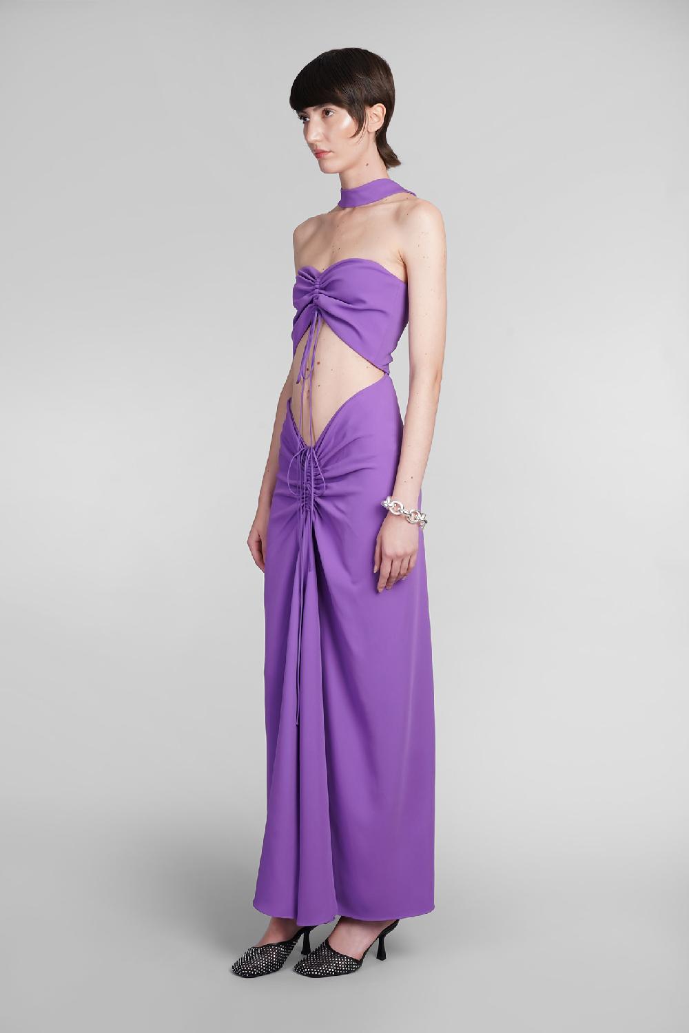 Deliberti Christopher Esber Abito in viscosa viola cod. 402368 - Deliberti The Luxury Shopping Italy