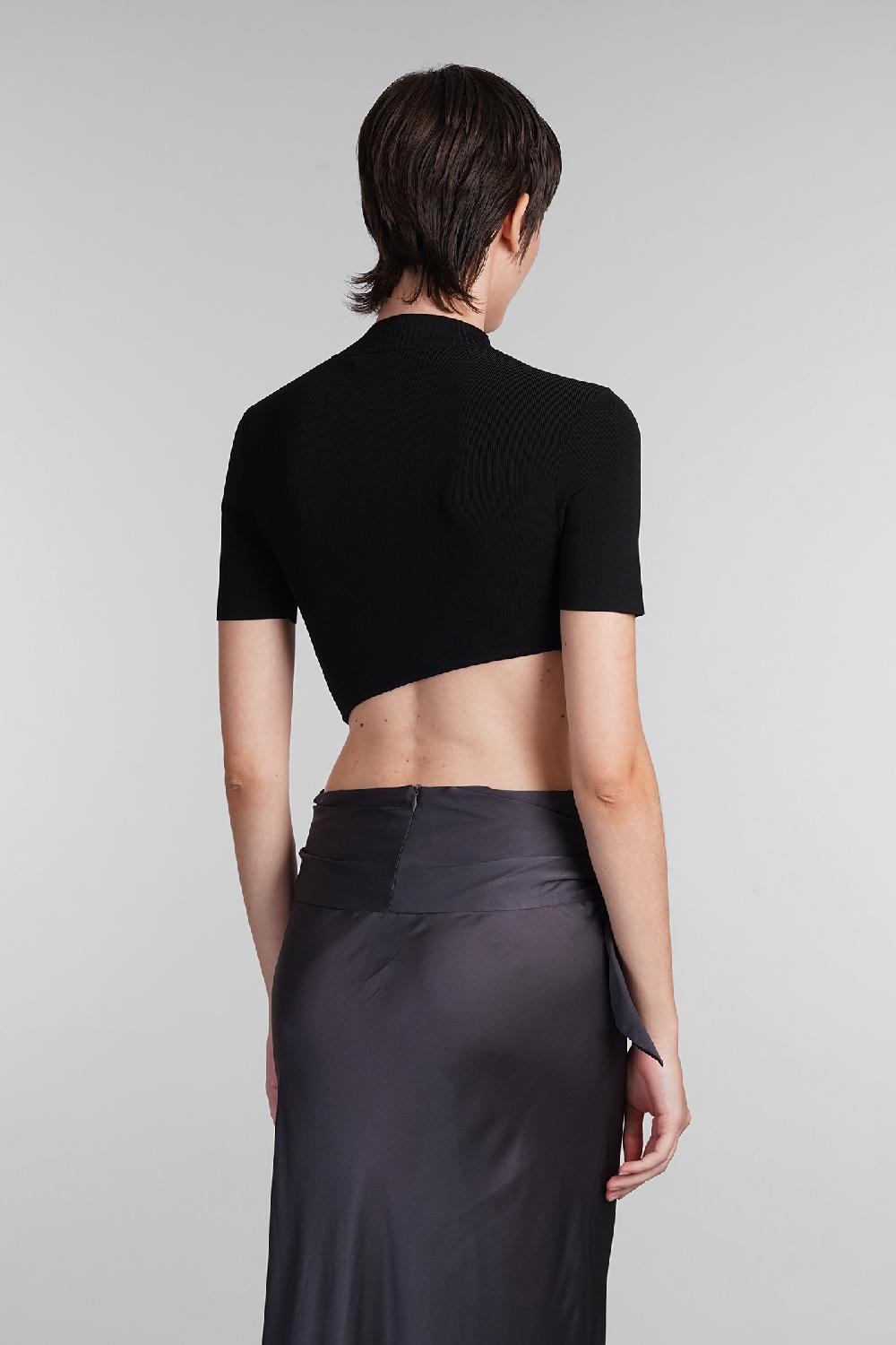 Deliberti Christopher Esber Topwear in viscosa nera cod. 402375 - Deliberti The Luxury Shopping Negozio