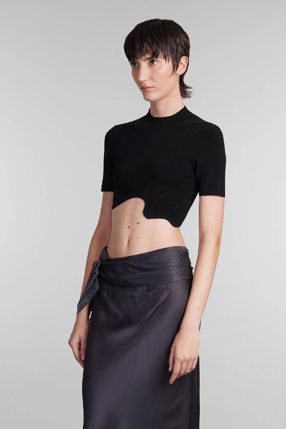 Deliberti Christopher Esber Topwear in viscosa nera cod. 402375 - Deliberti The Luxury Shopping Negozio