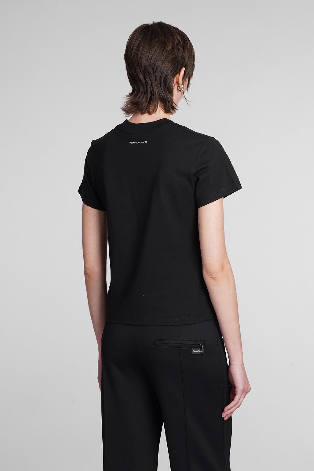 Deliberti Courreges T-shirt in cotone nero cod. 398520 - Deliberti The Luxury Shopping Nuova