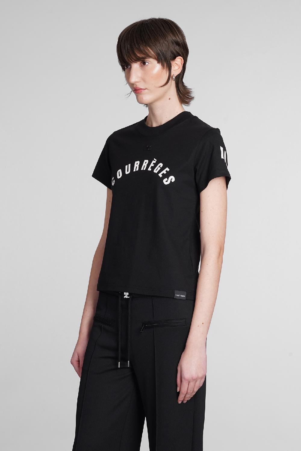 Deliberti Courreges T-shirt in cotone nero cod. 398520 - Deliberti The Luxury Shopping Nuova