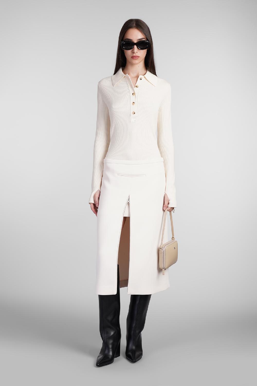 Deliberti Courreges Polo in cotone beige cod. 408569 - Deliberti The Luxury Shopping 2025