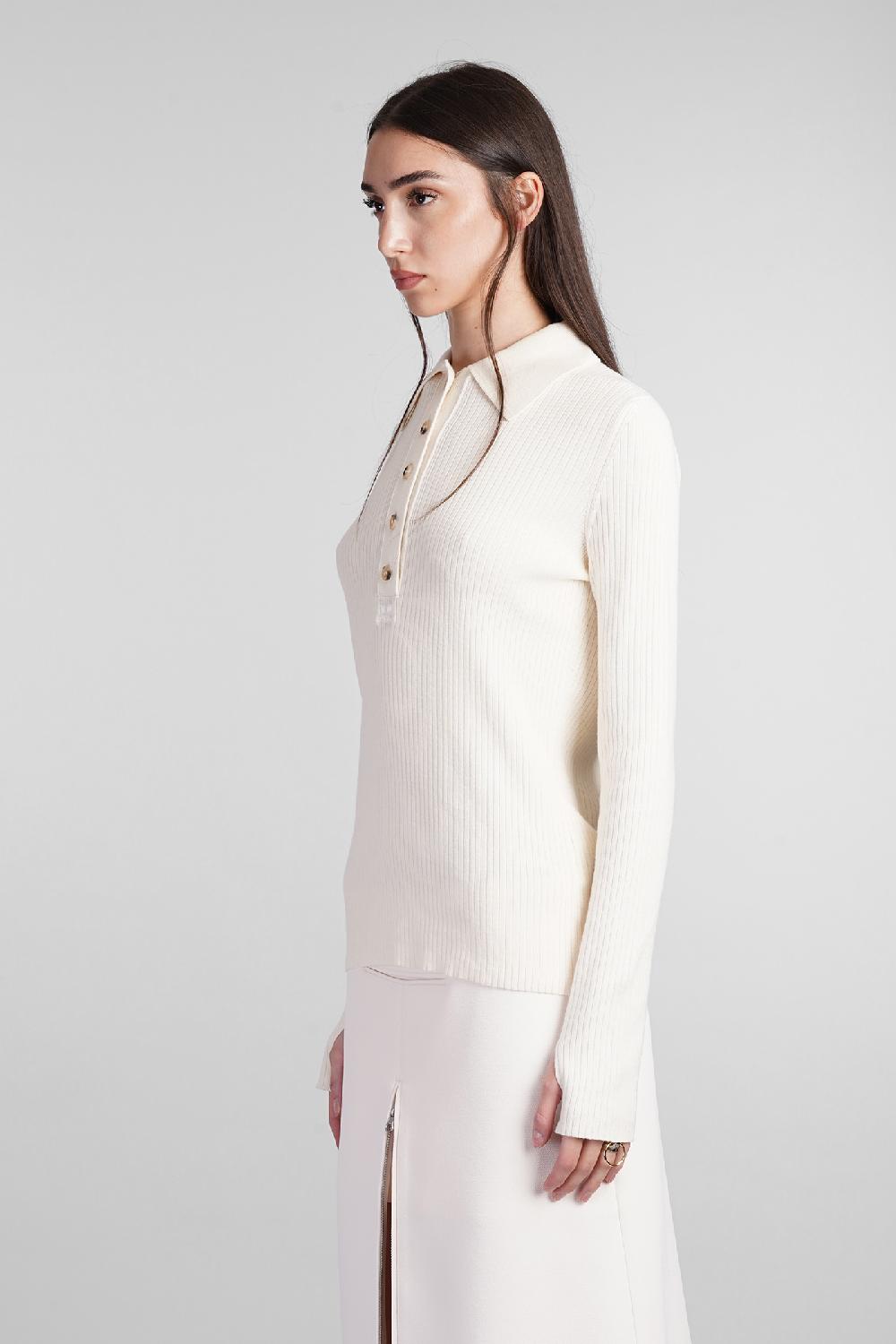 Deliberti Courreges Polo in cotone beige cod. 408569 - Deliberti The Luxury Shopping 2025