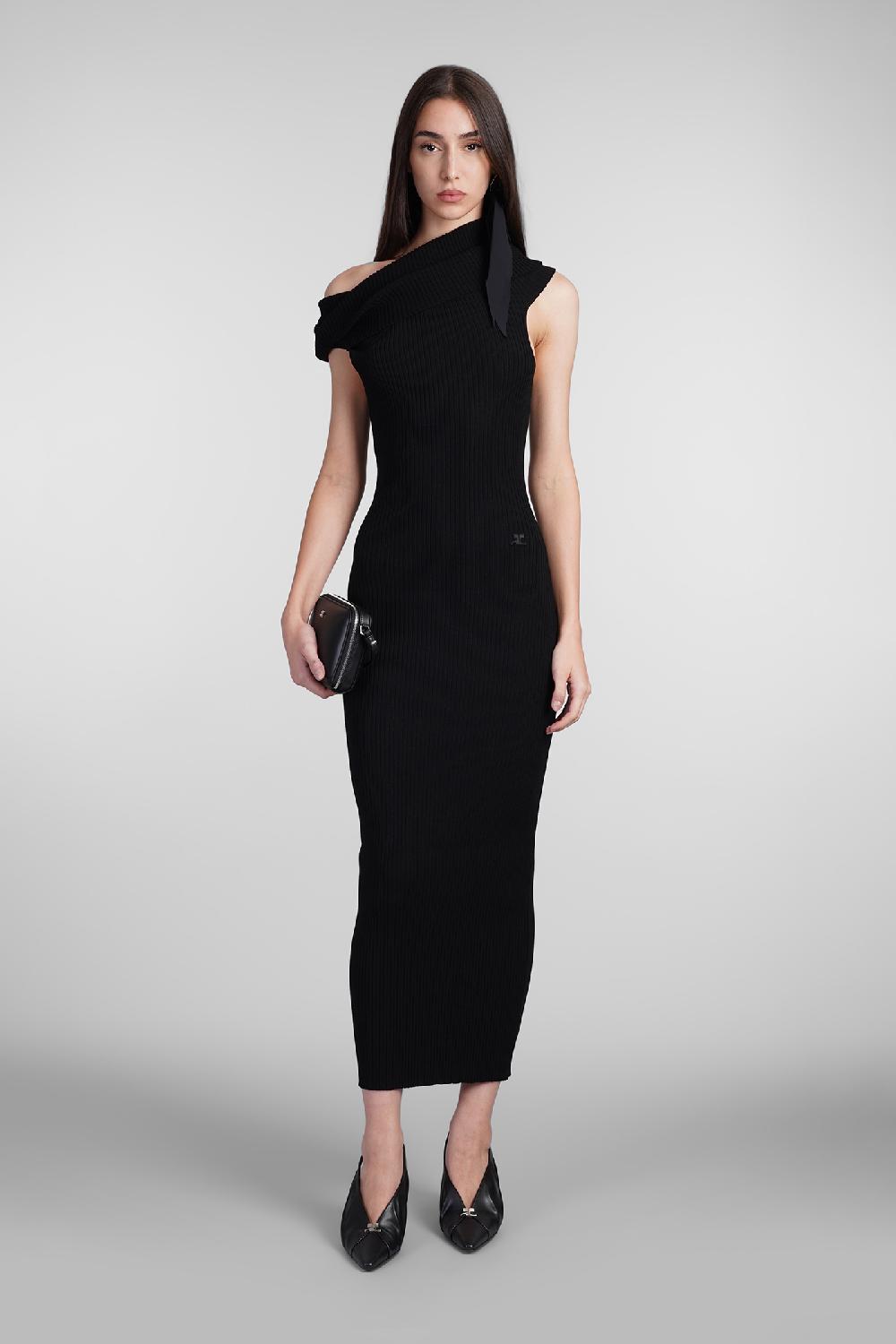 Deliberti Courreges Abito in viscosa nera cod. 408570 - Deliberti The Luxury Shopping In Linea