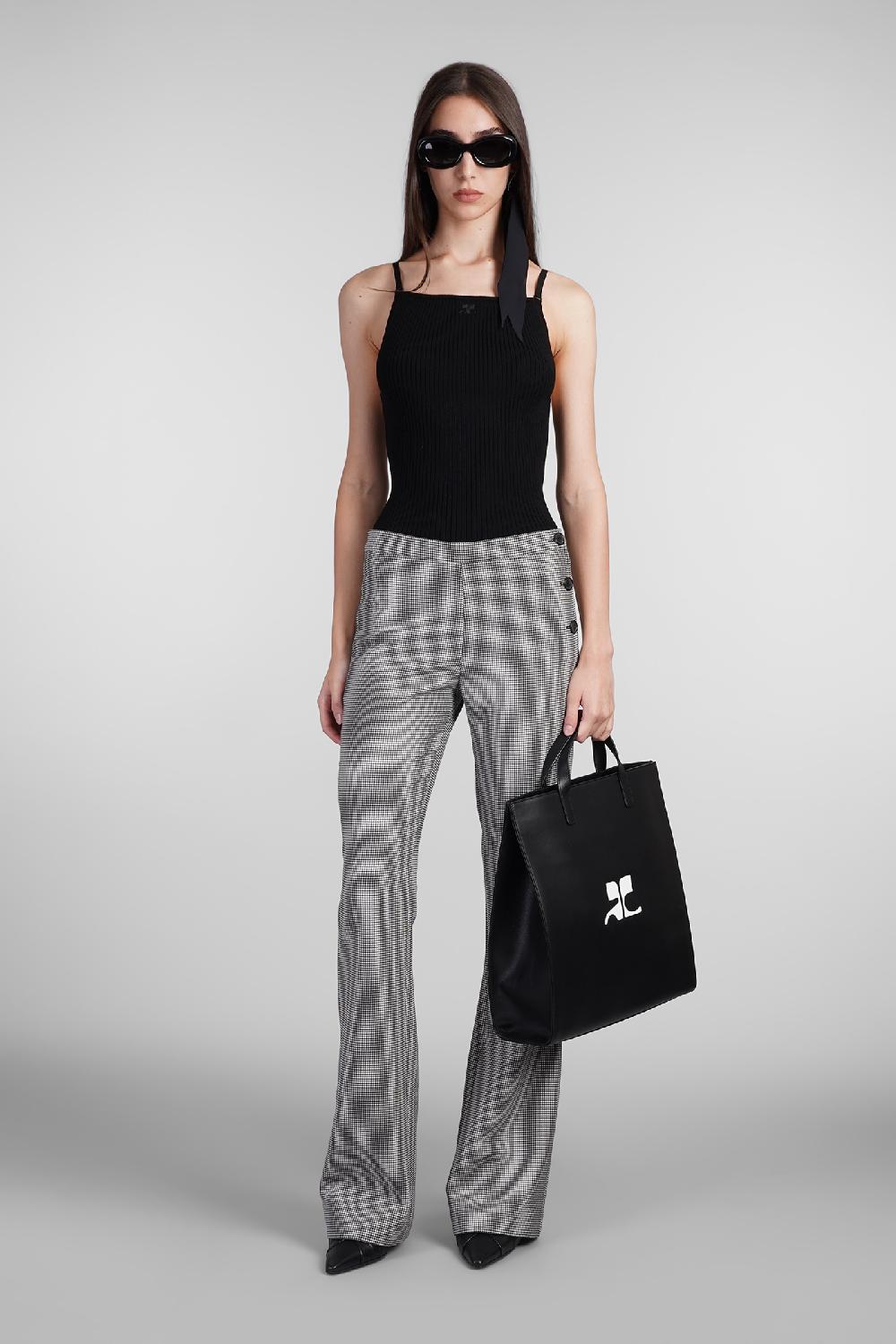 Deliberti Courreges Canotta in viscosa nera cod. 408571 - Deliberti The Luxury Shopping Nuovo