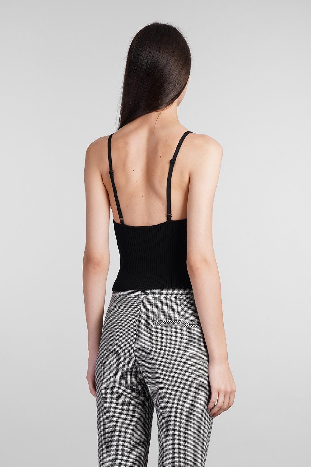 Deliberti Courreges Canotta in viscosa nera cod. 408571 - Deliberti The Luxury Shopping Nuovo