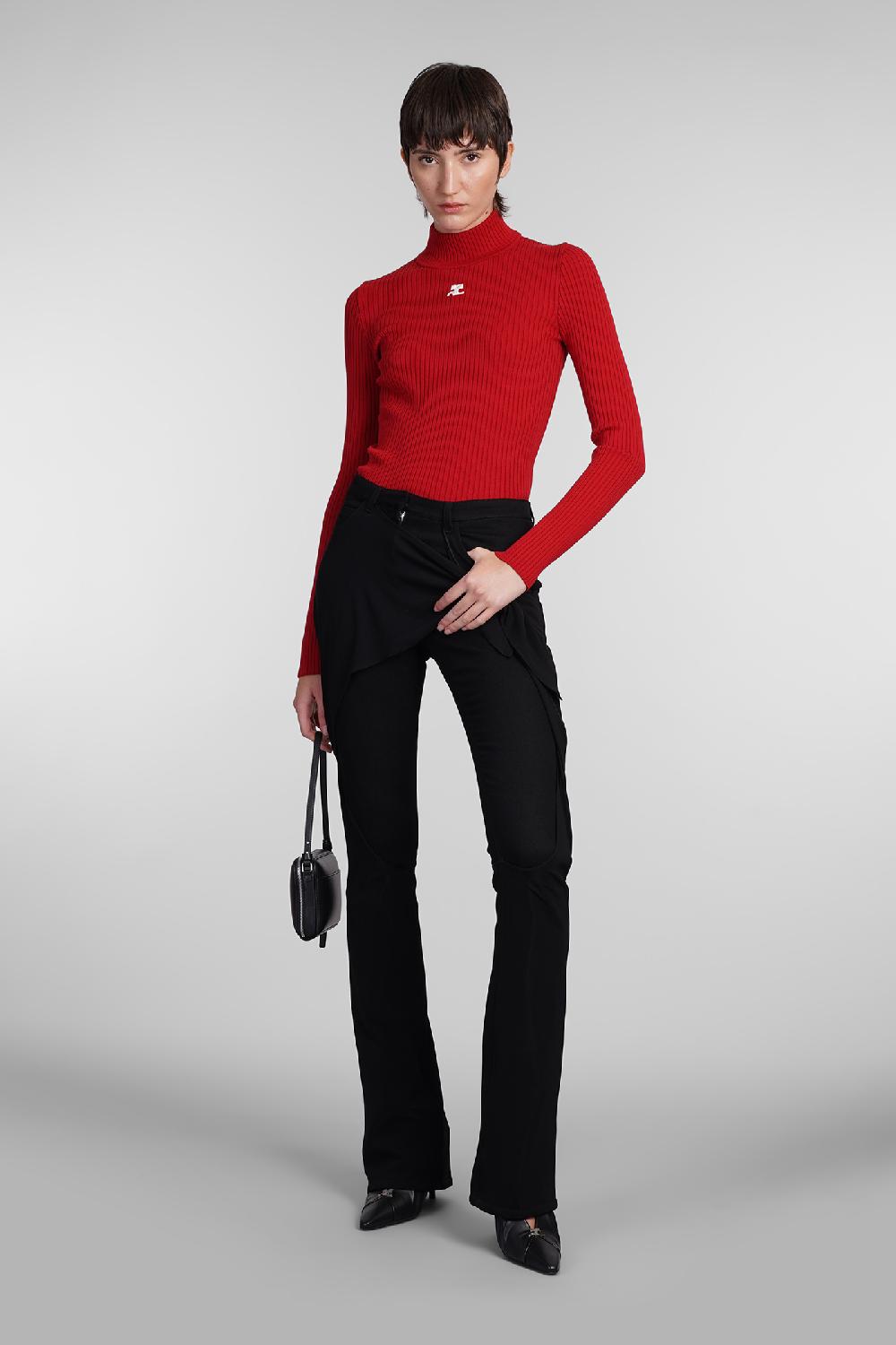 Deliberti Courreges Maglia in viscosa rossa cod. 408093 - Deliberti The Luxury Shopping Vendita