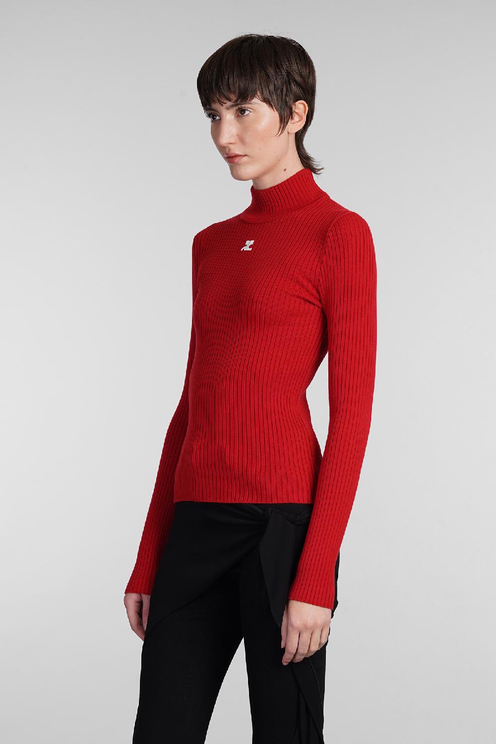Deliberti Courreges Maglia in viscosa rossa cod. 408093 - Deliberti The Luxury Shopping Vendita