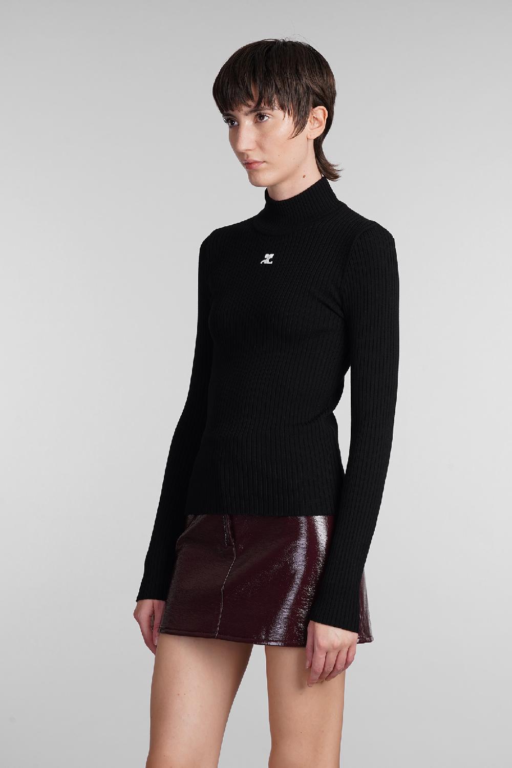 Deliberti Courreges Maglia in viscosa nera cod. 408094 - Deliberti The Luxury Shopping Promozione