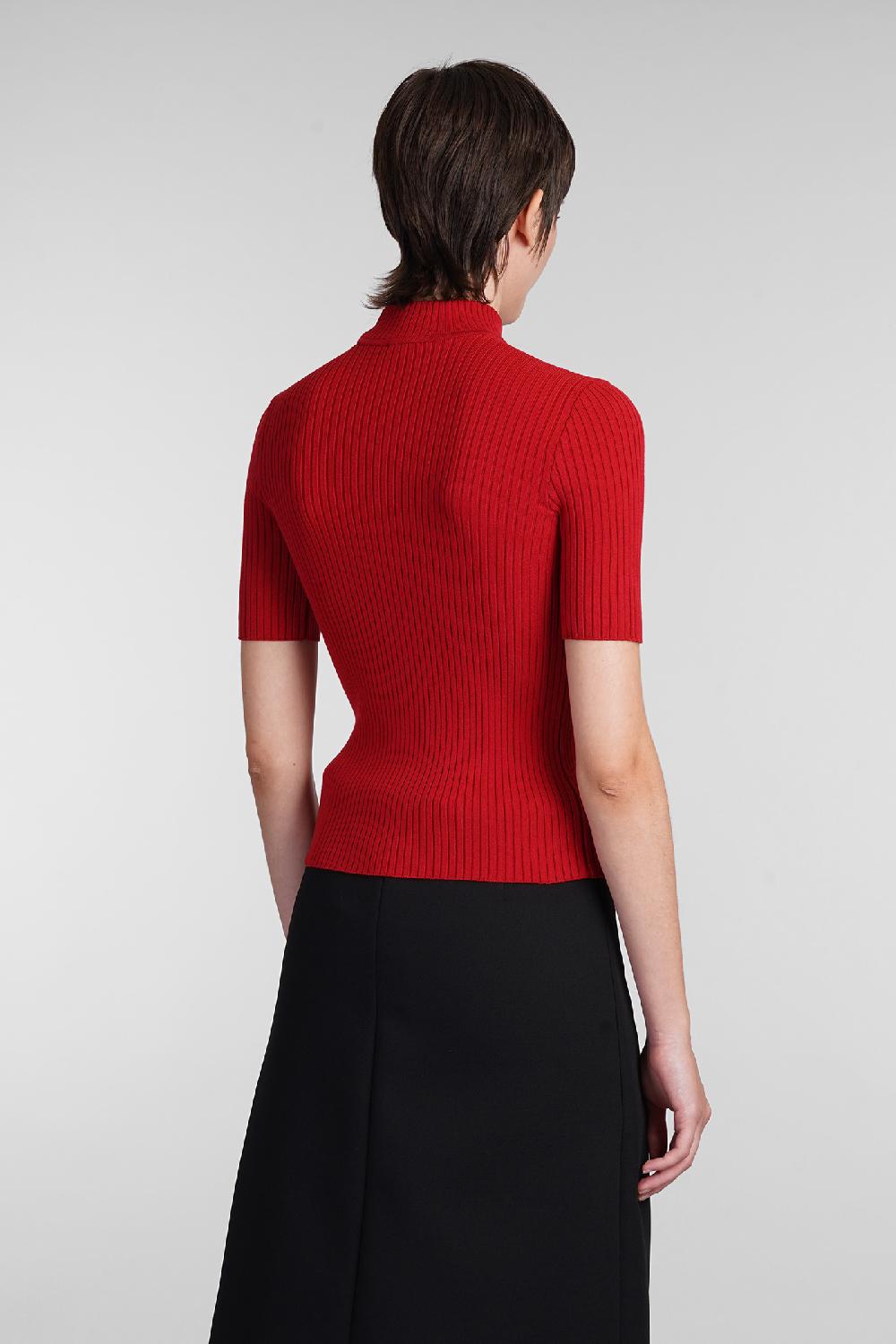 Deliberti Courreges Maglia in viscosa rossa cod. 408096 - Deliberti The Luxury Shopping Pezzi Unici