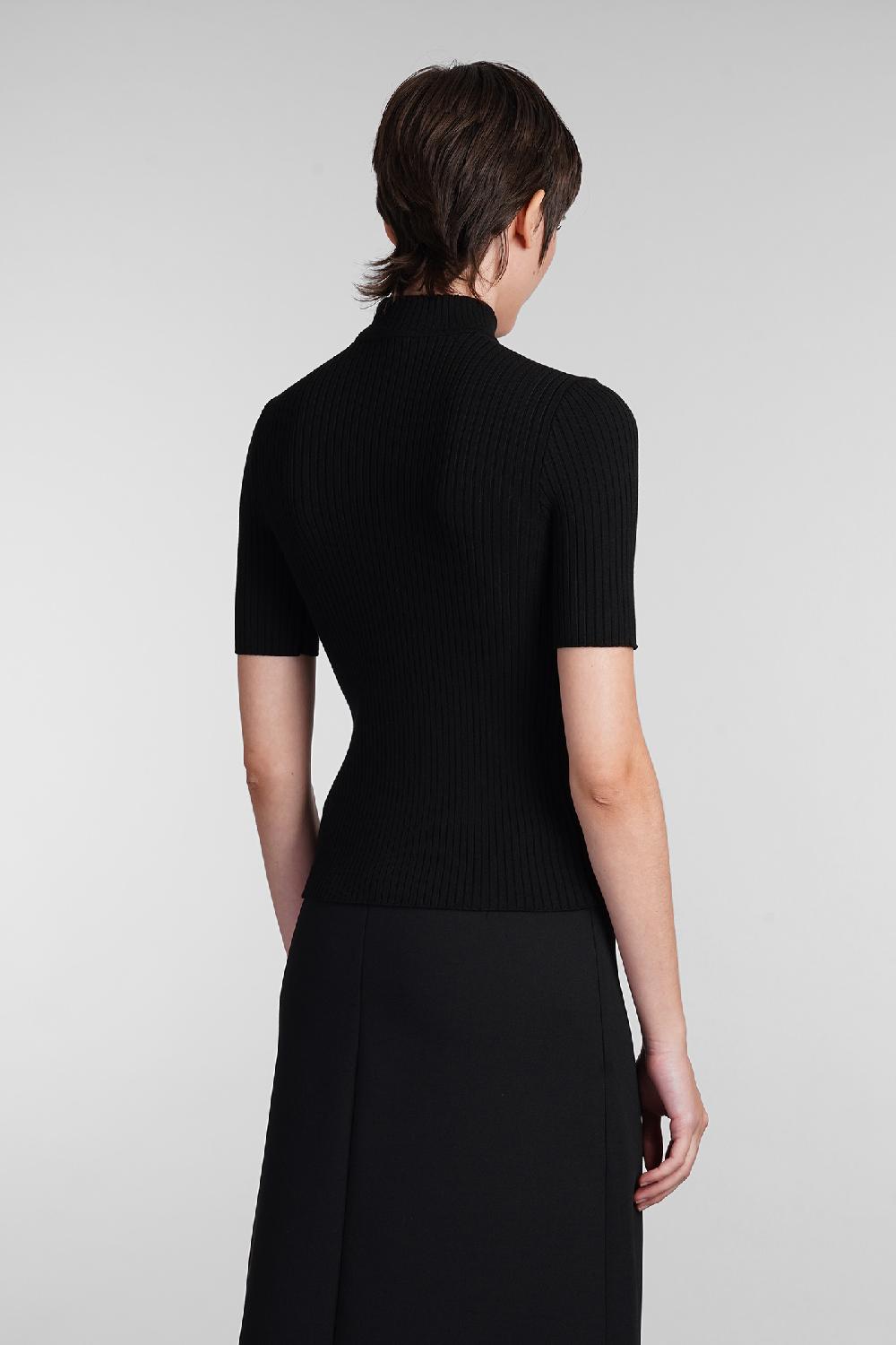 Deliberti Courreges Maglia in viscosa nera cod. 408097 - Deliberti The Luxury Shopping Soddisfazione Garantita